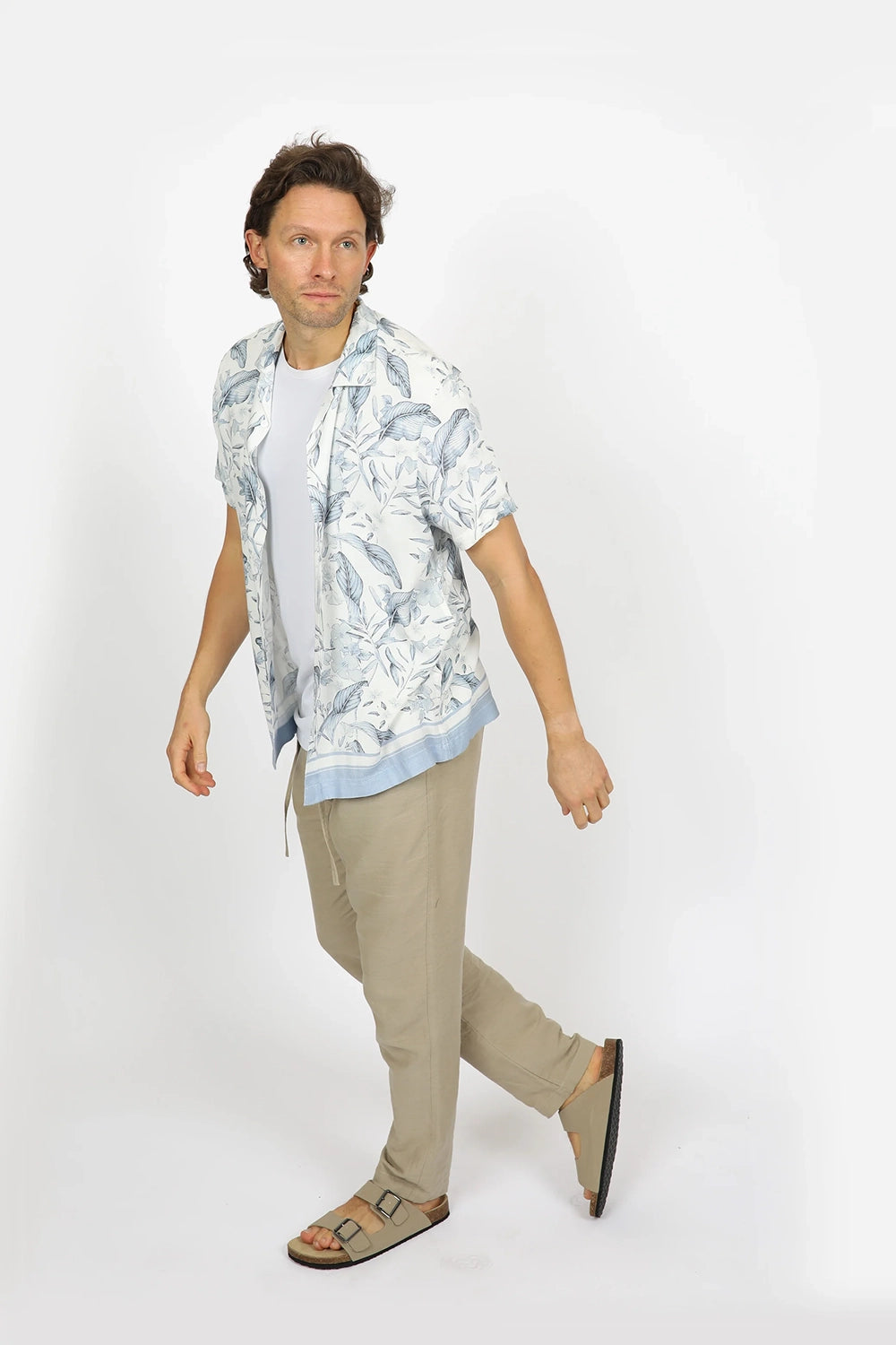 JAMES HARPER RELAXED FIT CUBAN COLLAR BORDER S/S SHIRT JHS572
