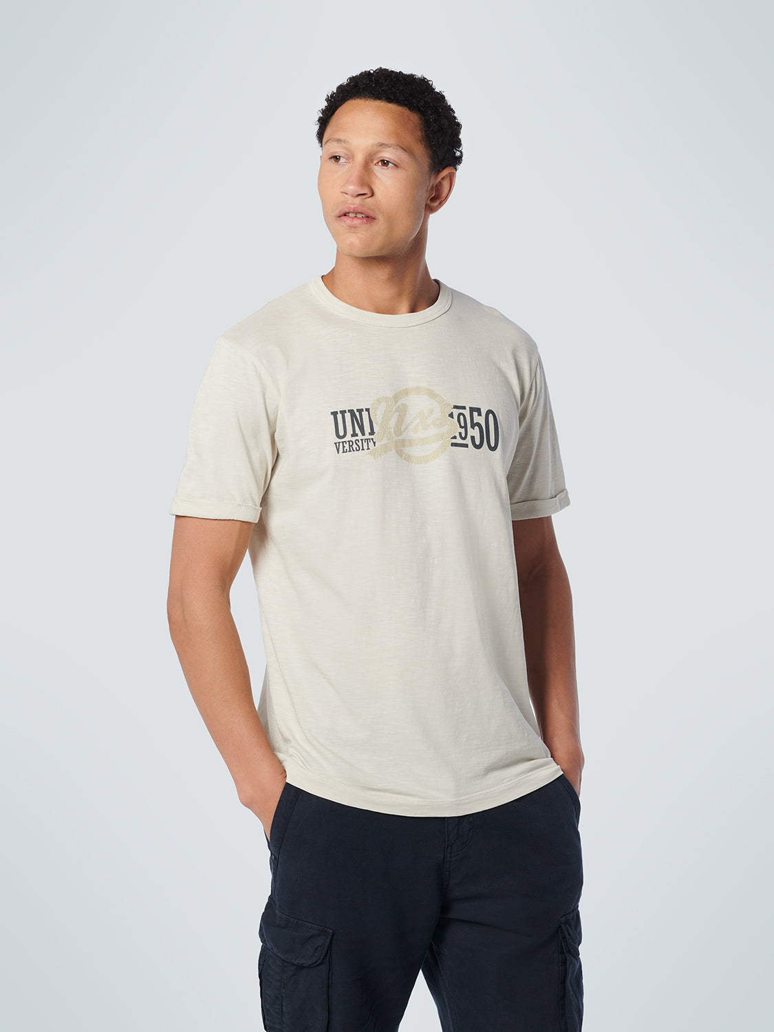 NO EXCESS UNIVERSITY PRINT CREWNECK T-SHIRT 19350370