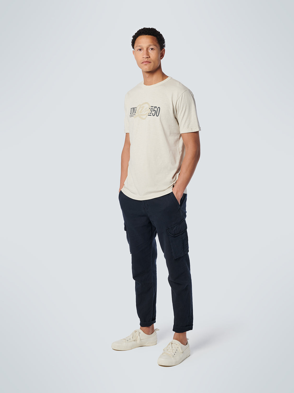 NO EXCESS UNIVERSITY PRINT CREWNECK T-SHIRT 19350370