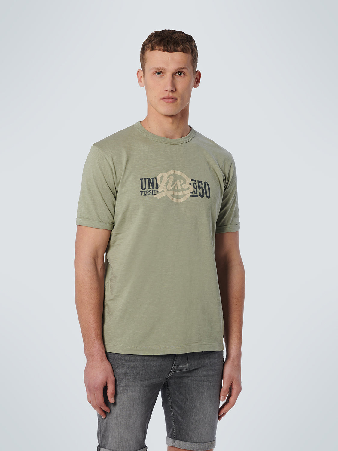 NO EXCESS UNIVERSITY PRINT CREWNECK T-SHIRT 19350370