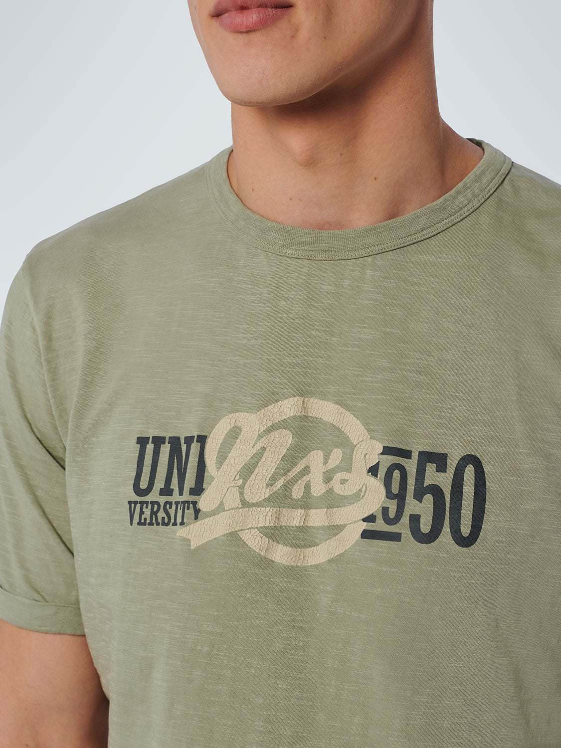 NO EXCESS UNIVERSITY PRINT CREWNECK T-SHIRT 19350370
