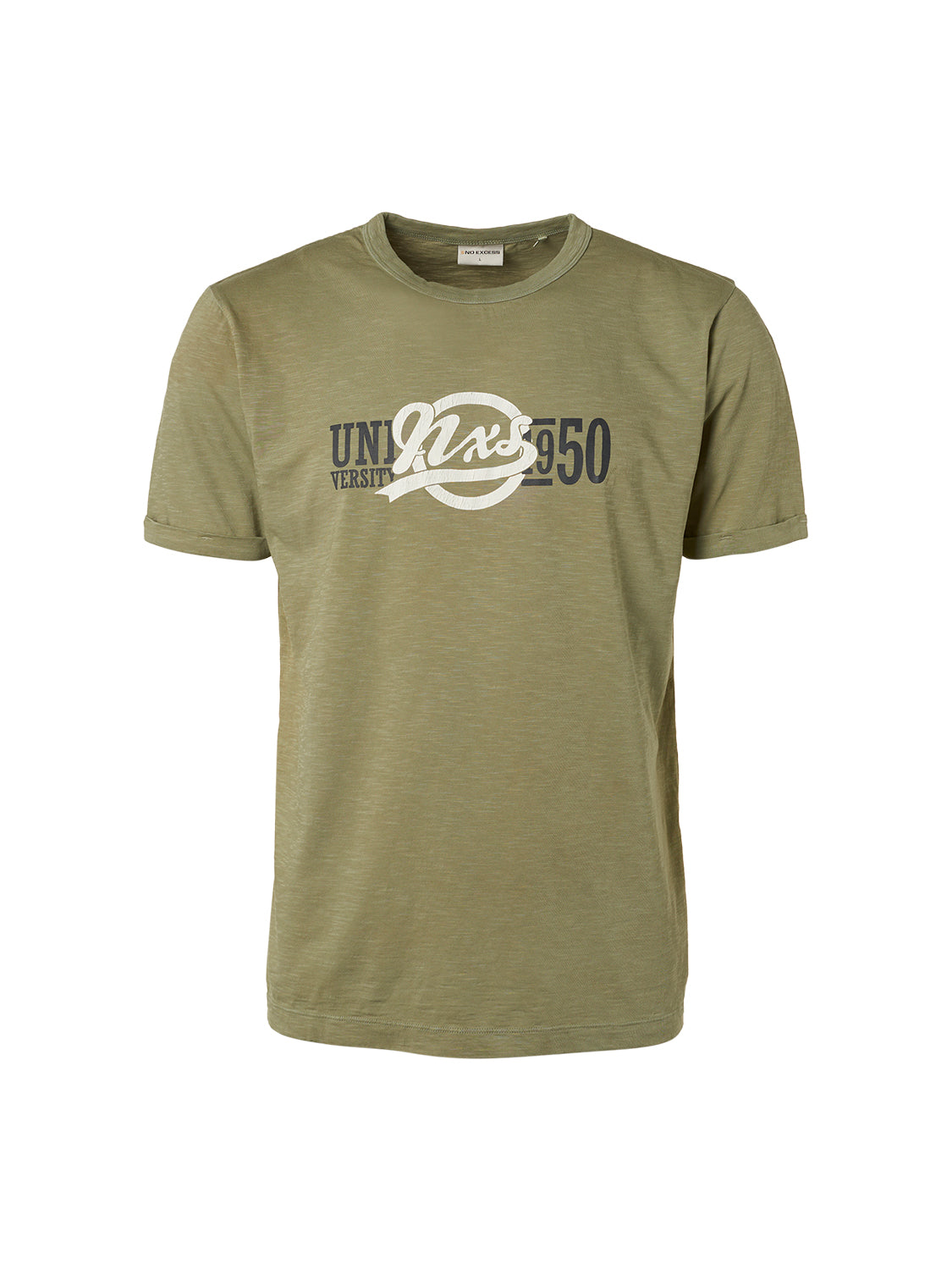 NO EXCESS UNIVERSITY PRINT CREWNECK T-SHIRT 19350370
