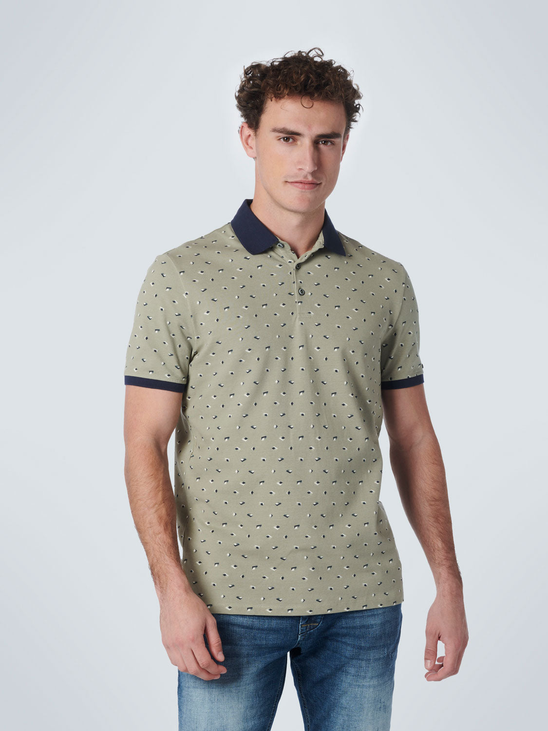 NO EXCESS ALL OVER PRINT PIQUE STRETCH POLO 19370211SN