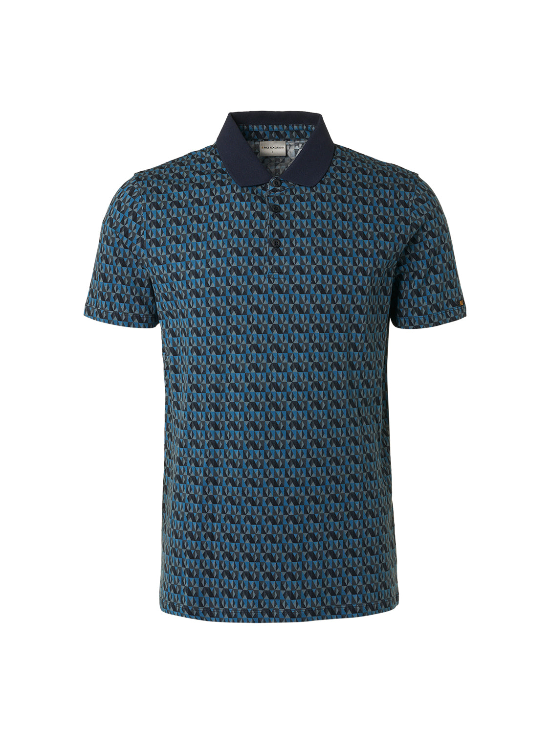 NO EXCESS ALLOVER PRINT STRETCH PIQUE POLO 19370319