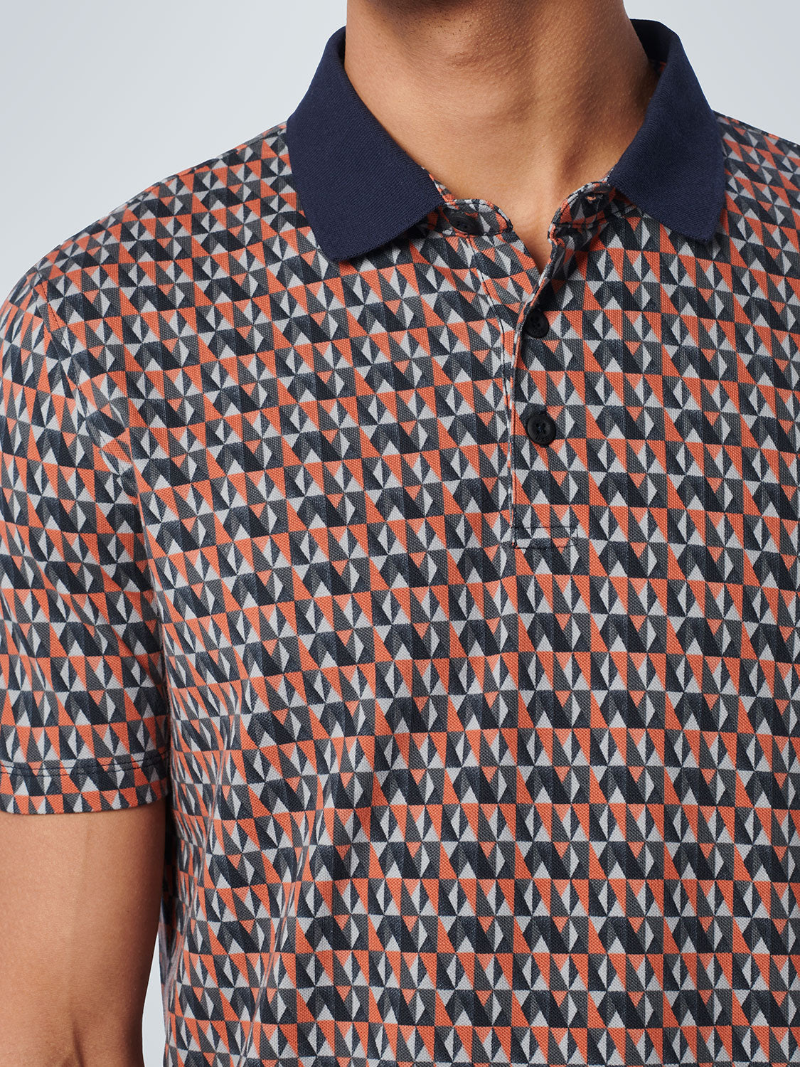 NO EXCESS ALLOVER PRINT STRETCH PIQUE POLO 19370319