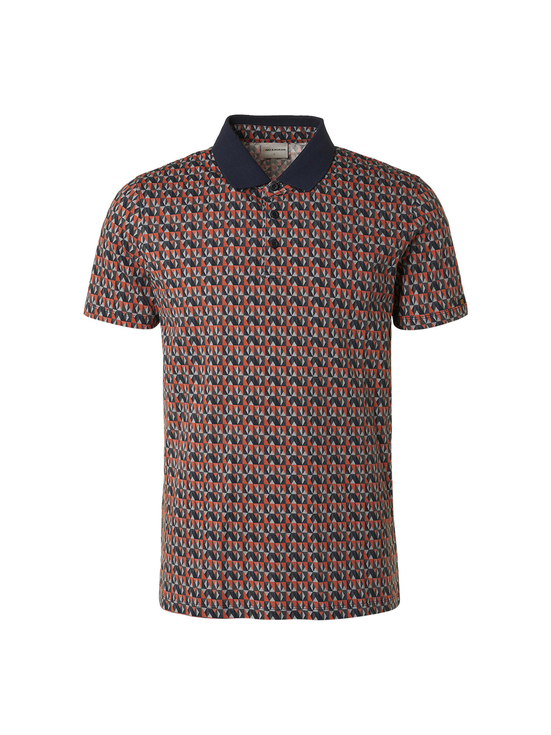 NO EXCESS ALLOVER PRINT STRETCH PIQUE POLO 19370319