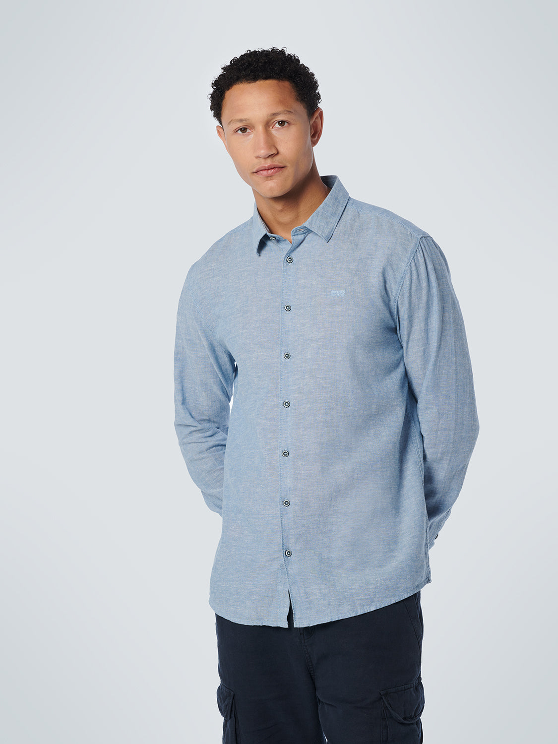 NO EXCESS LINEN BLEND L/S SHIRT 19470215