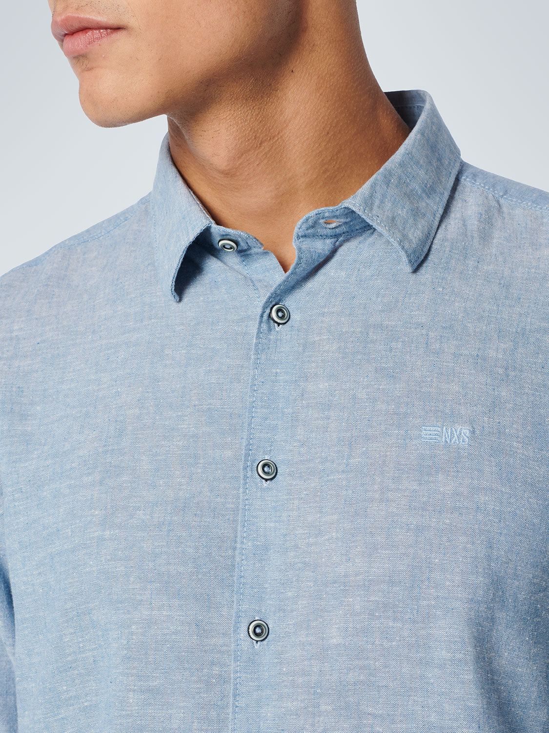 NO EXCESS LINEN BLEND L/S SHIRT 19470215