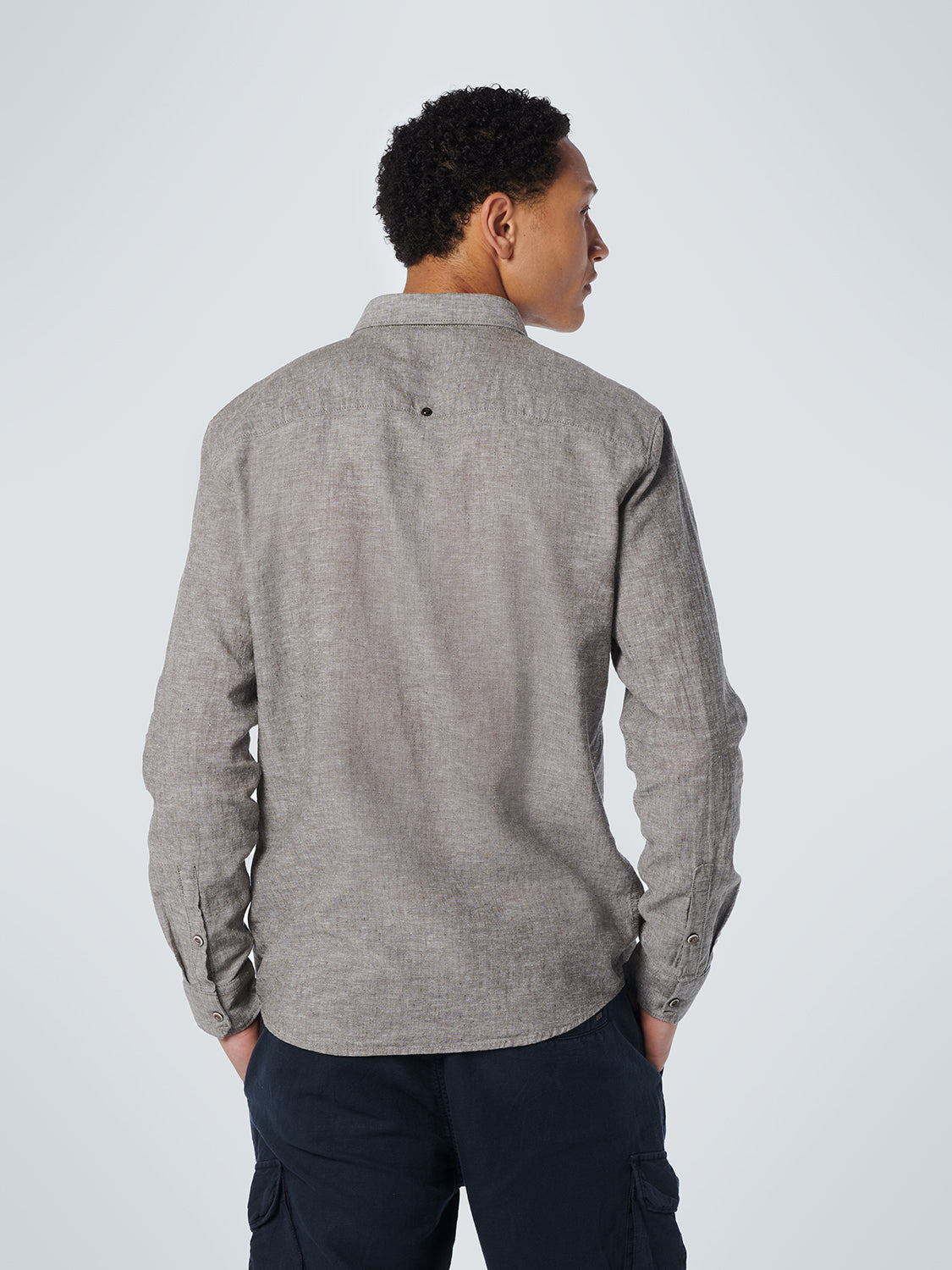 NO EXCESS LINEN BLEND L/S SHIRT 19470215