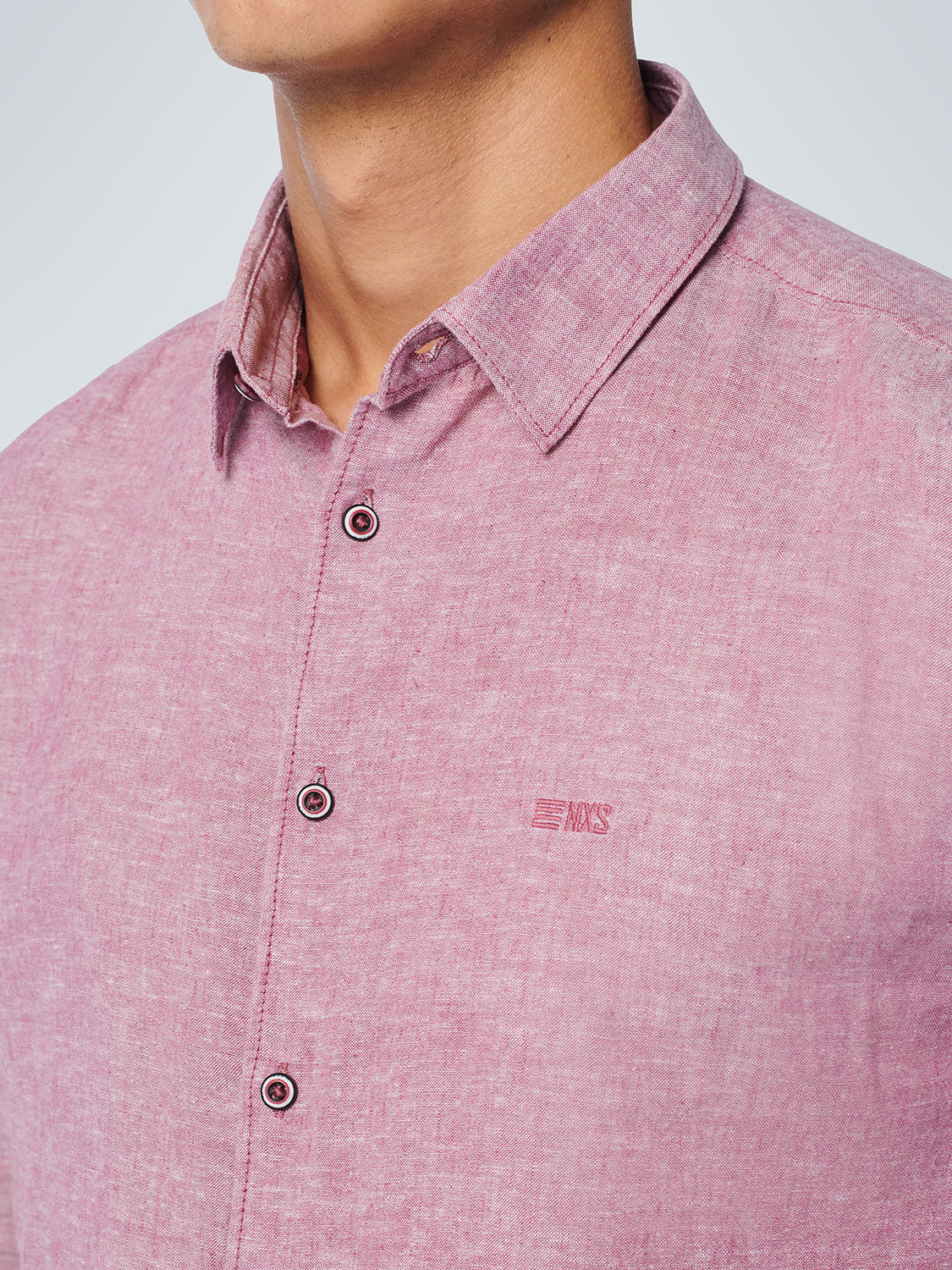 NO EXCESS LINEN BLEND L/S SHIRT 19470215