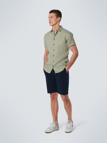 NO EXCESS SOLID LINEN S/S SHIRT 19490364