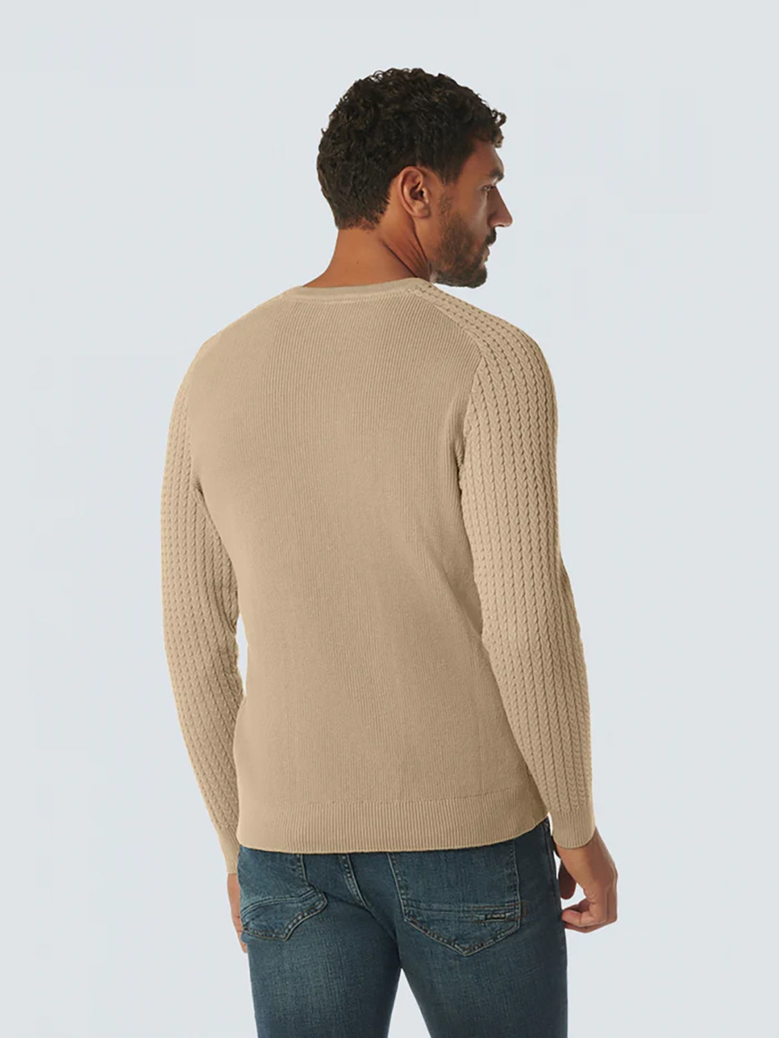 NO EXCESS PULLOVER CREWNECK SOLID JACQUARD RIB KNIT 21230923