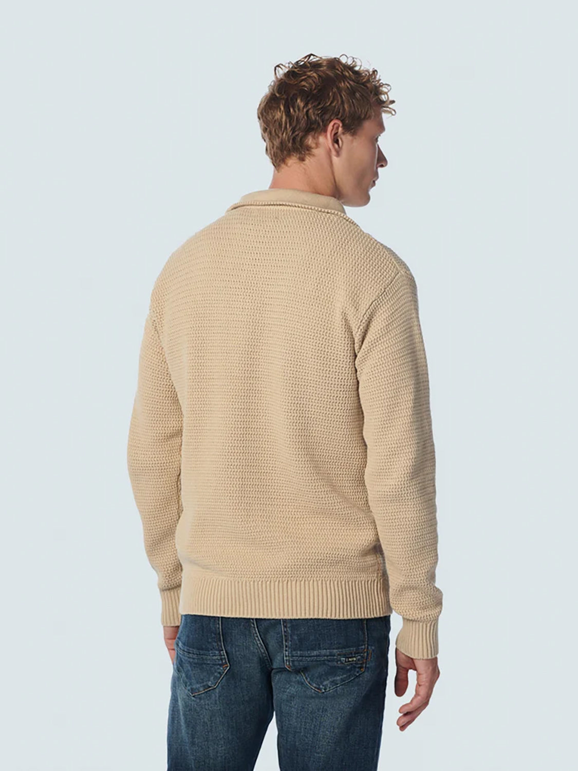 NO EXCESS PULLOVER HALF ZIPPER SOLID JACQUARD KNIT 21230932