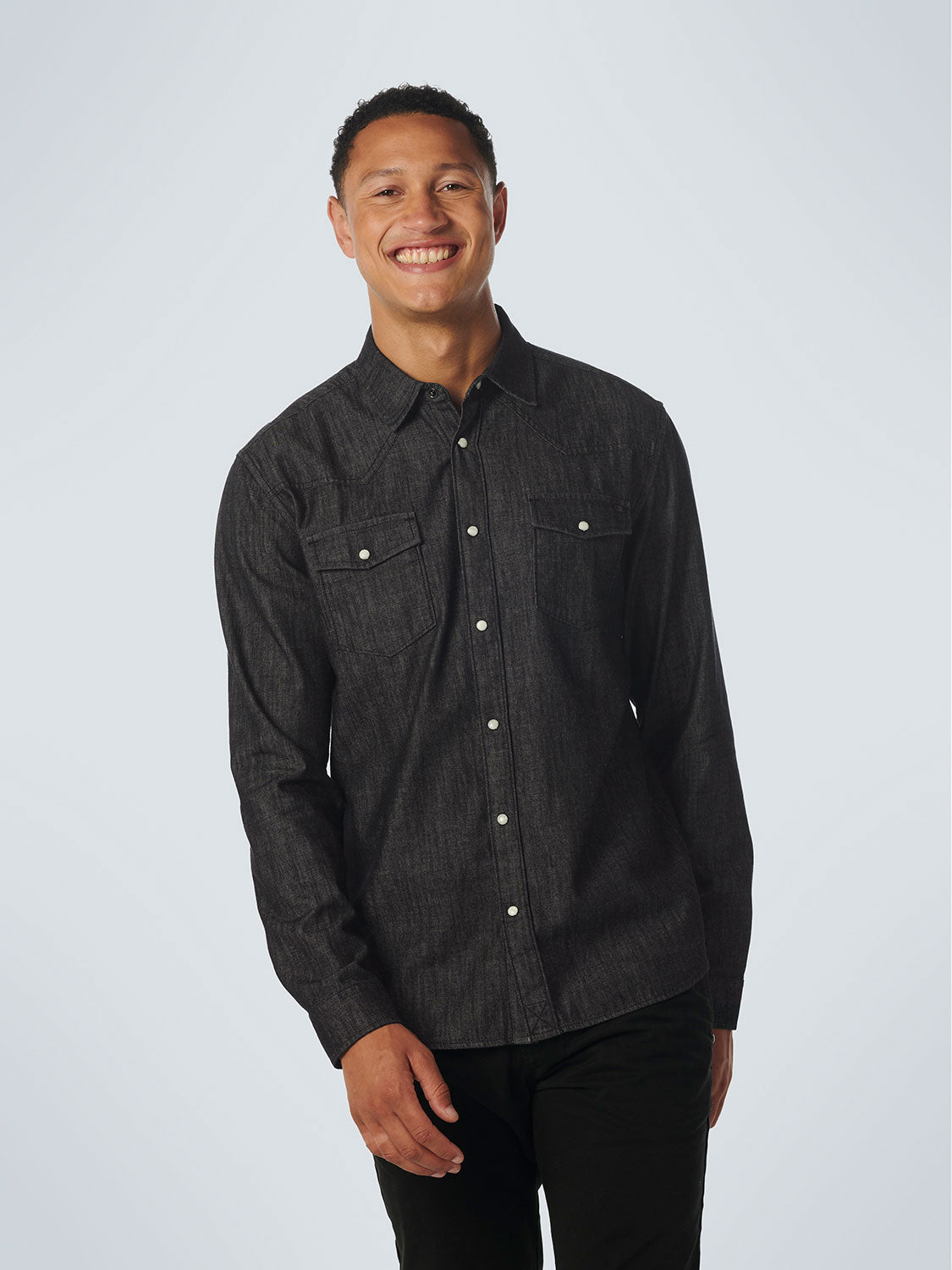 NO EXCESS DENIM TWILL L/S SHIRT 1480832