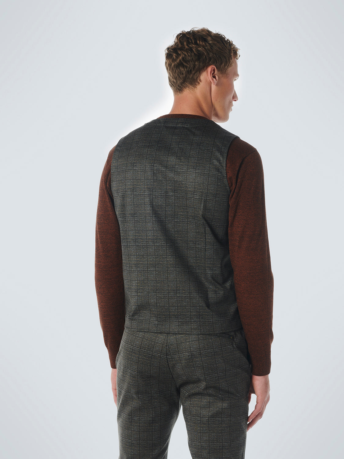 NO EXCESS JERSEY STRETCH CHECK GILET 21640805