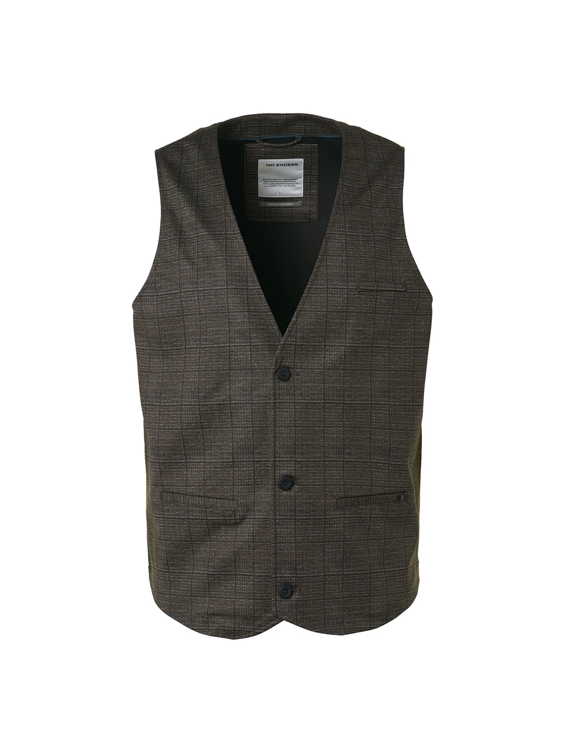 NO EXCESS JERSEY STRETCH CHECK GILET 21640805