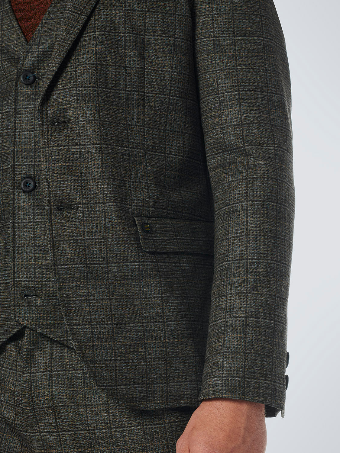 NO EXCESS JERSEY STRETCH CHECK BLAZER 21910805