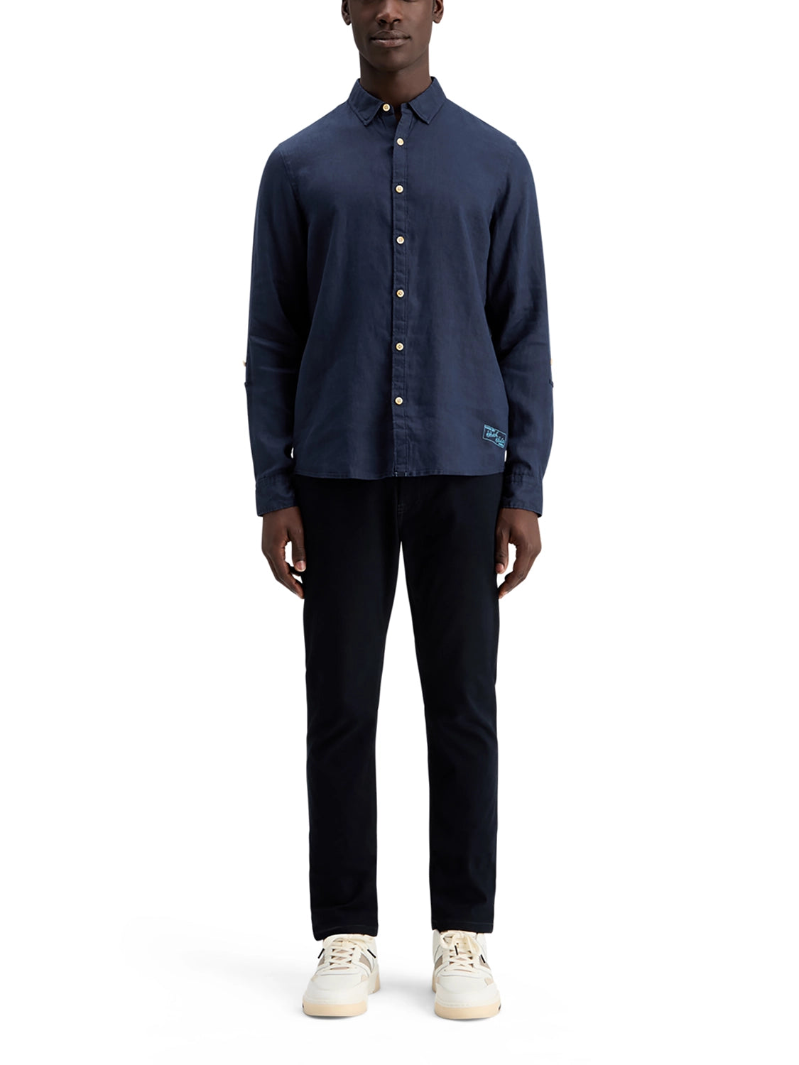 SCOTCH & SODA LINEN L/S ROLL-UP SHIRT 177150