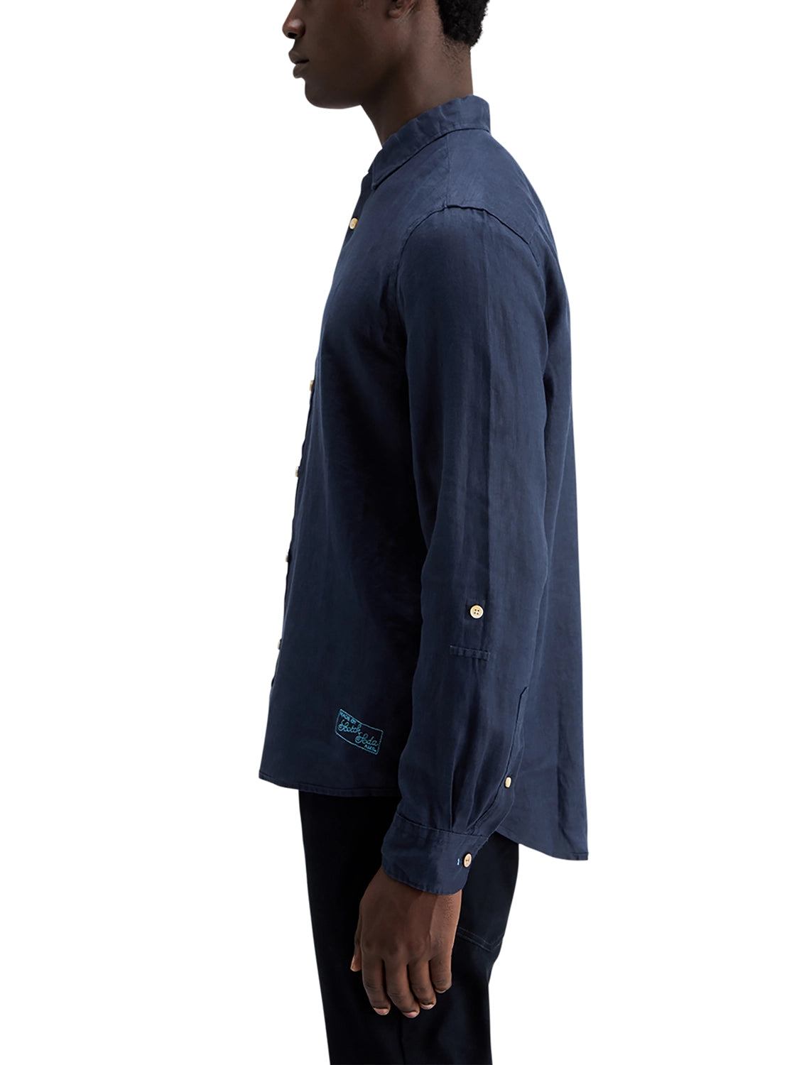 SCOTCH & SODA LINEN L/S ROLL-UP SHIRT 177150