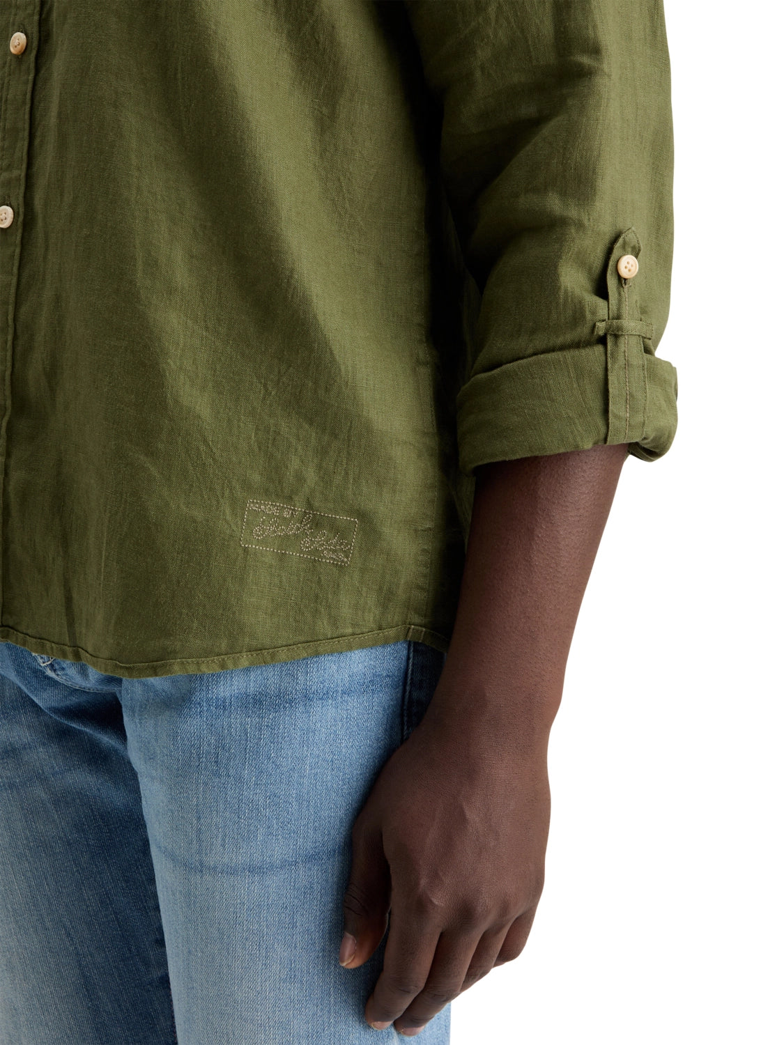 SCOTCH & SODA LINEN L/S ROLL-UP SHIRT 177150