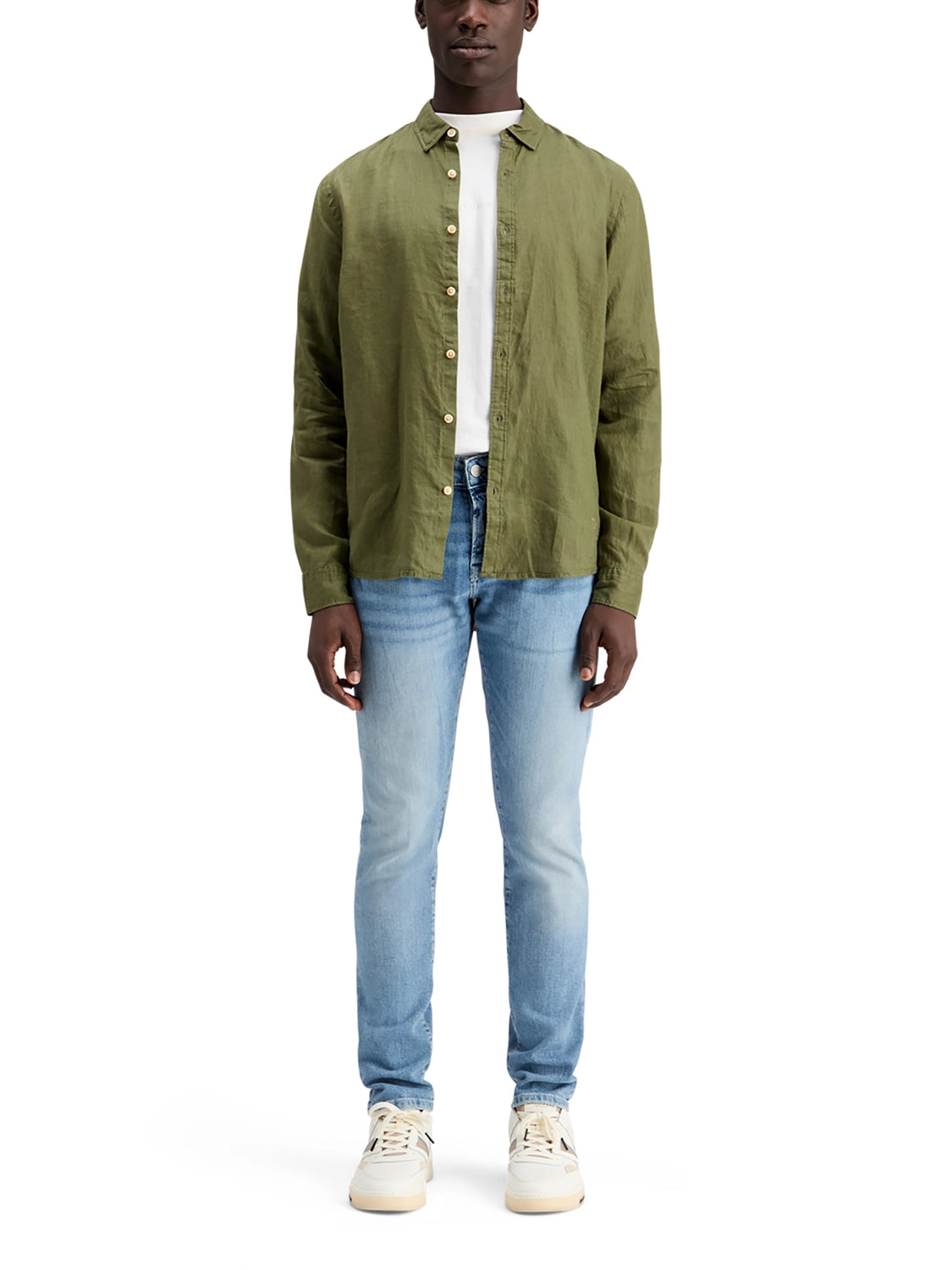 SCOTCH & SODA LINEN L/S ROLL-UP SHIRT 177150
