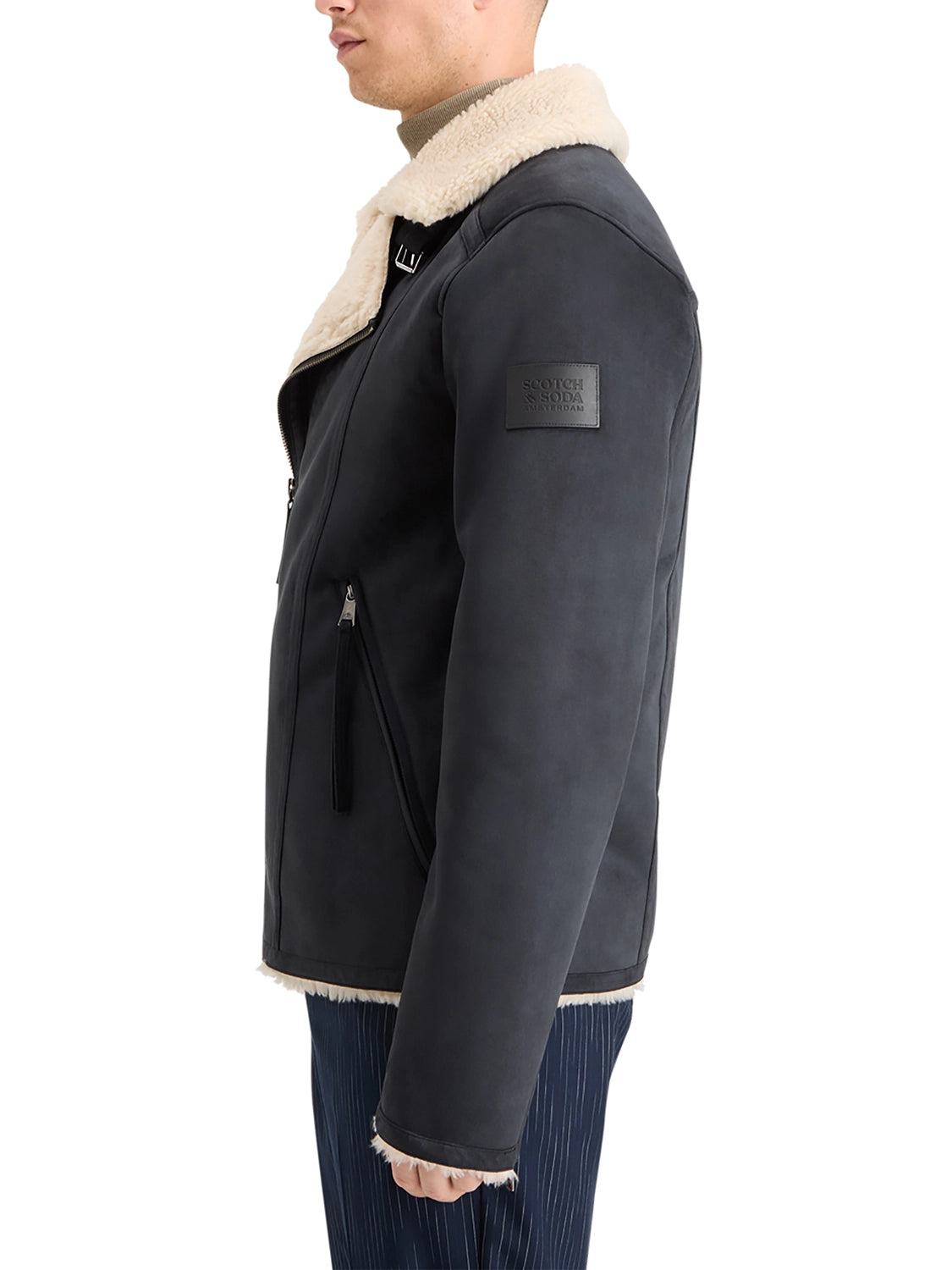 SCOTCH & SODA FAUX SHEERLING JACKET 178616
