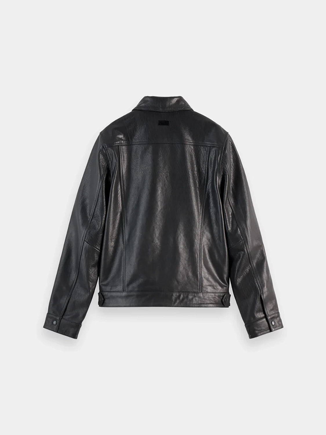 SCOTCH & SODA LEATHER TRUCKER JACKET 178624