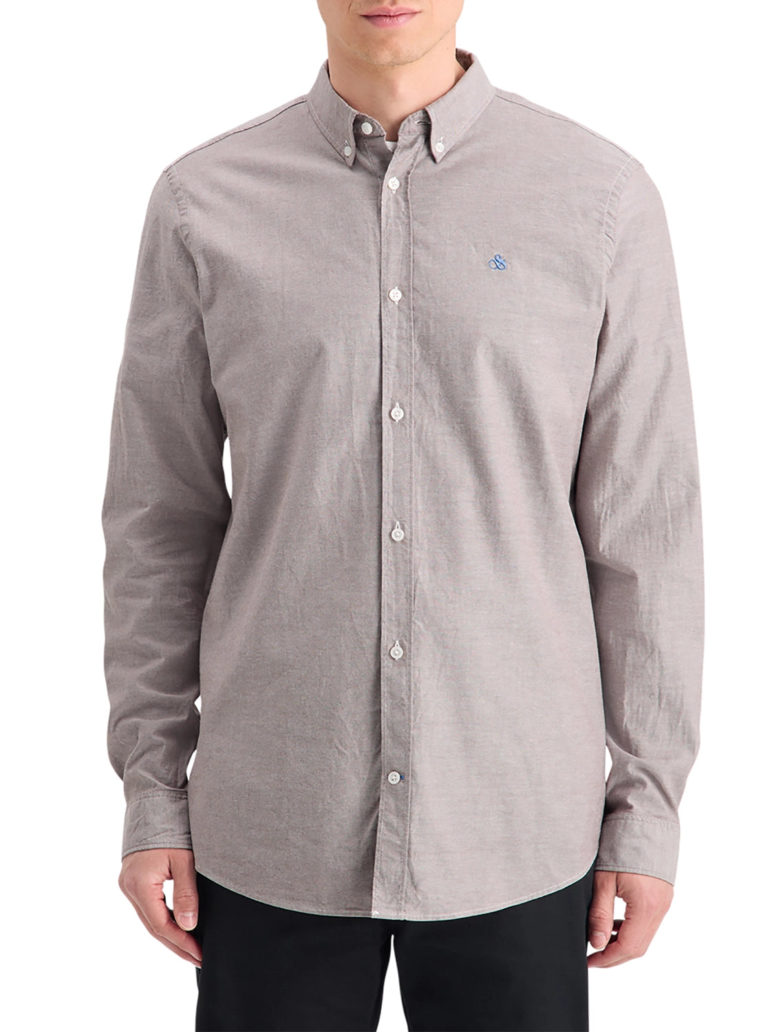 SCOTCH & SODA ESSENTIAL SOLID COTTON OXFORD L/S SHIRT 178705