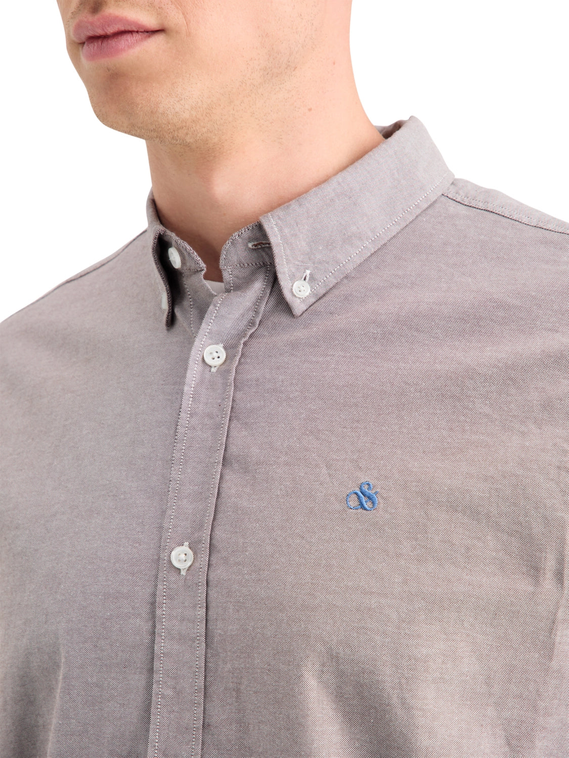 SCOTCH & SODA ESSENTIAL SOLID COTTON OXFORD L/S SHIRT 178705