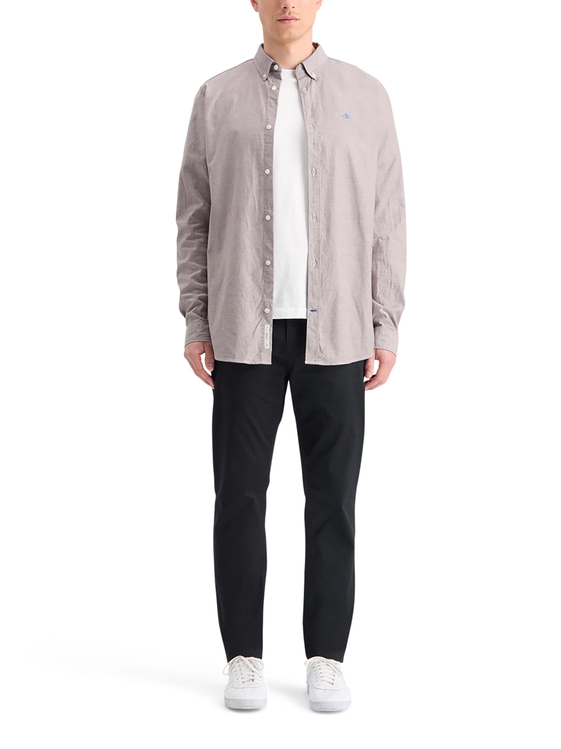 SCOTCH & SODA ESSENTIAL SOLID COTTON OXFORD L/S SHIRT 178705
