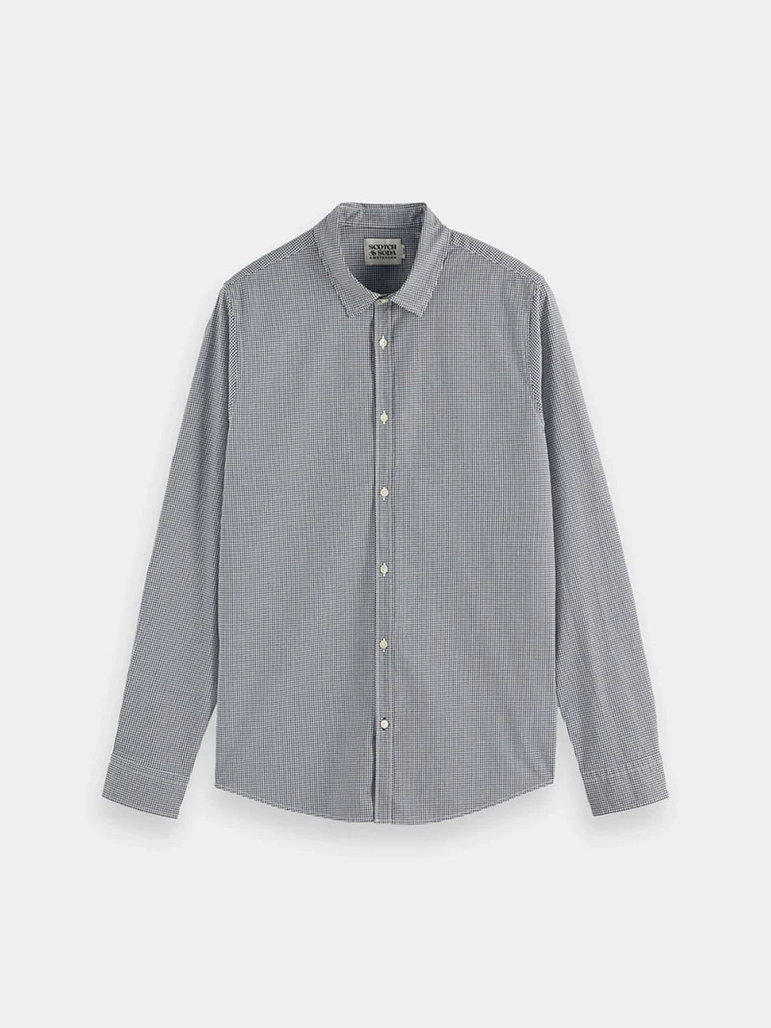 SCOTCH & SODA COTTON POPLIN MICRO CHECK L/S SHIRT 178736