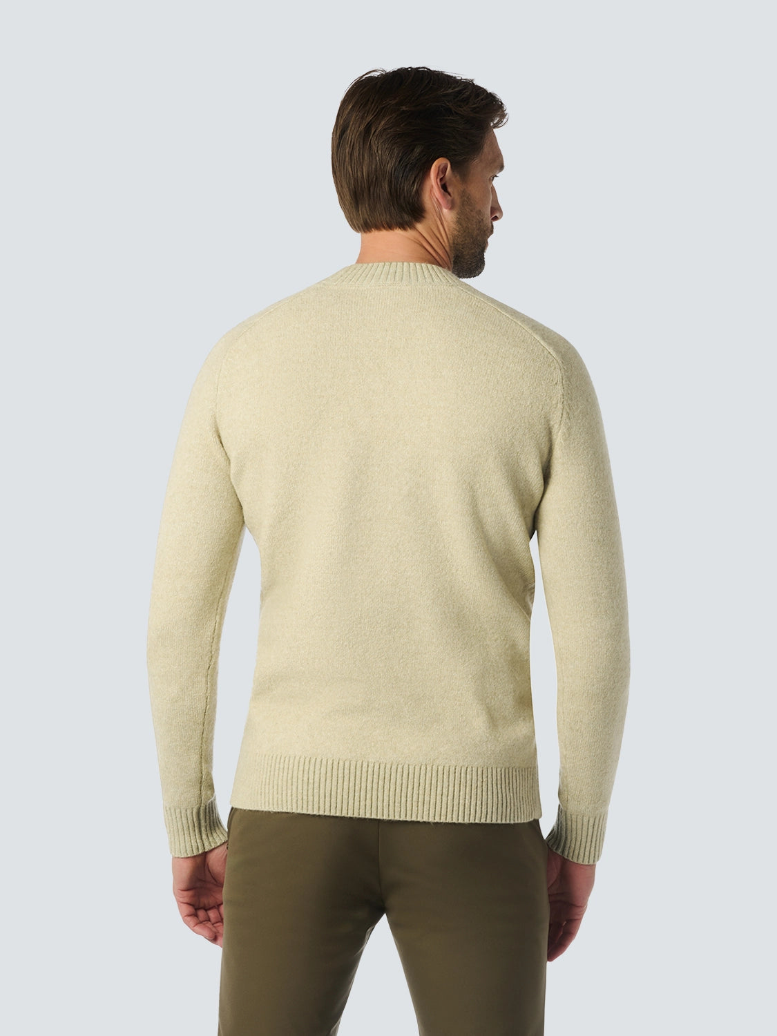 NO EXCESS WOOL BLEND 2 COLOURED JACQUARD CREWNECK PULLOVER 25210914