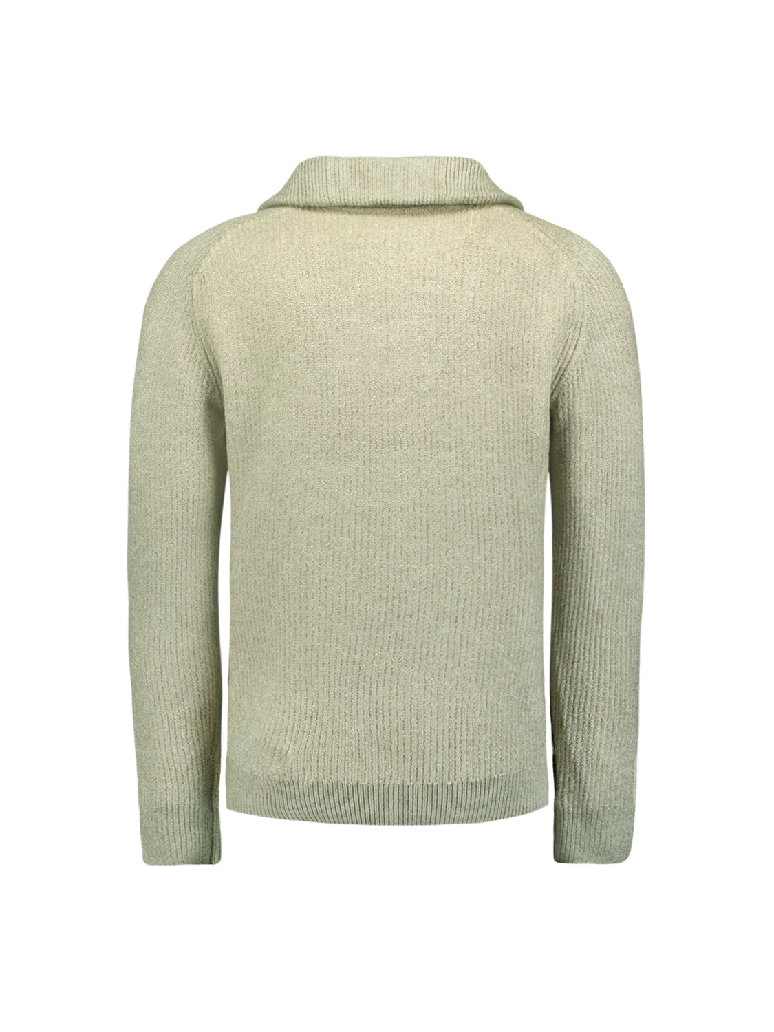 NO EXCESS WOOL BLEND 2 COLOURED HALF ZIPPER PULLOVER 25210919
