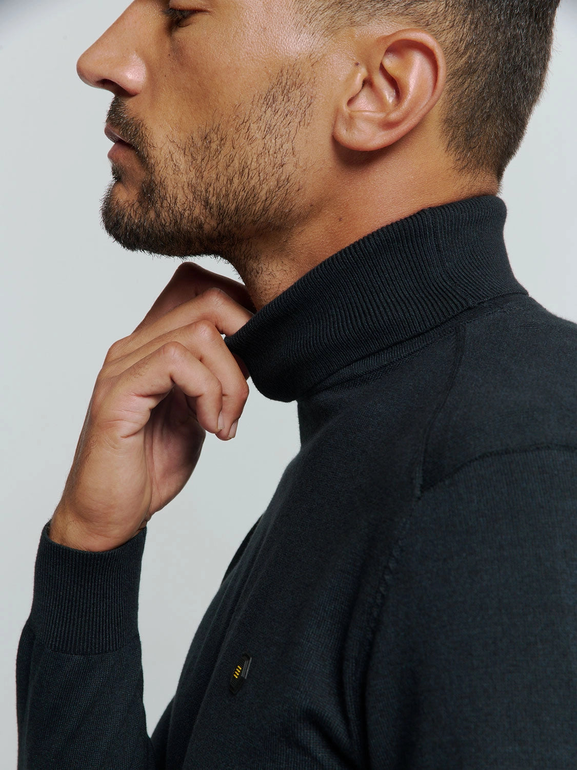 NO EXCESS 2 COLOURED MELANGE ROLLNECK PULLOVER 25210982