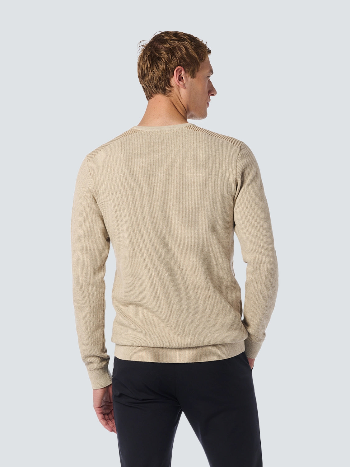 NO EXCESS JACQUARD 2 COLOURED CREWNECK PULLOVER 25230821SN
