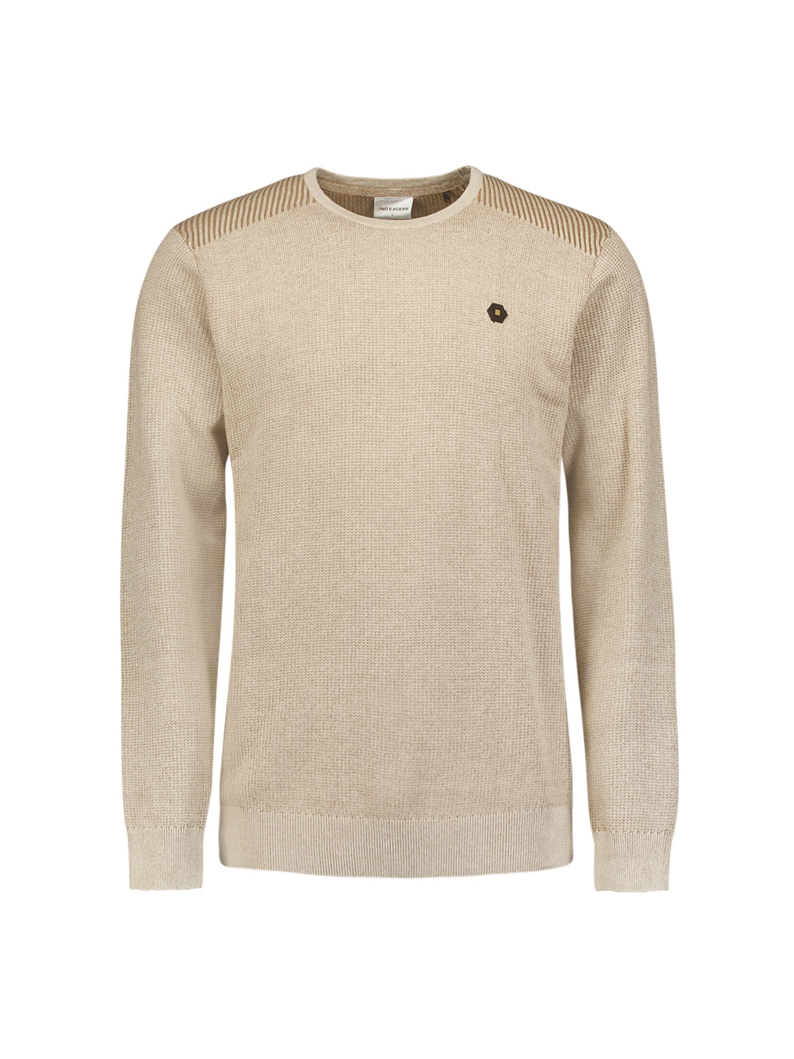 NO EXCESS JACQUARD 2 COLOURED CREWNECK PULLOVER 25230821SN