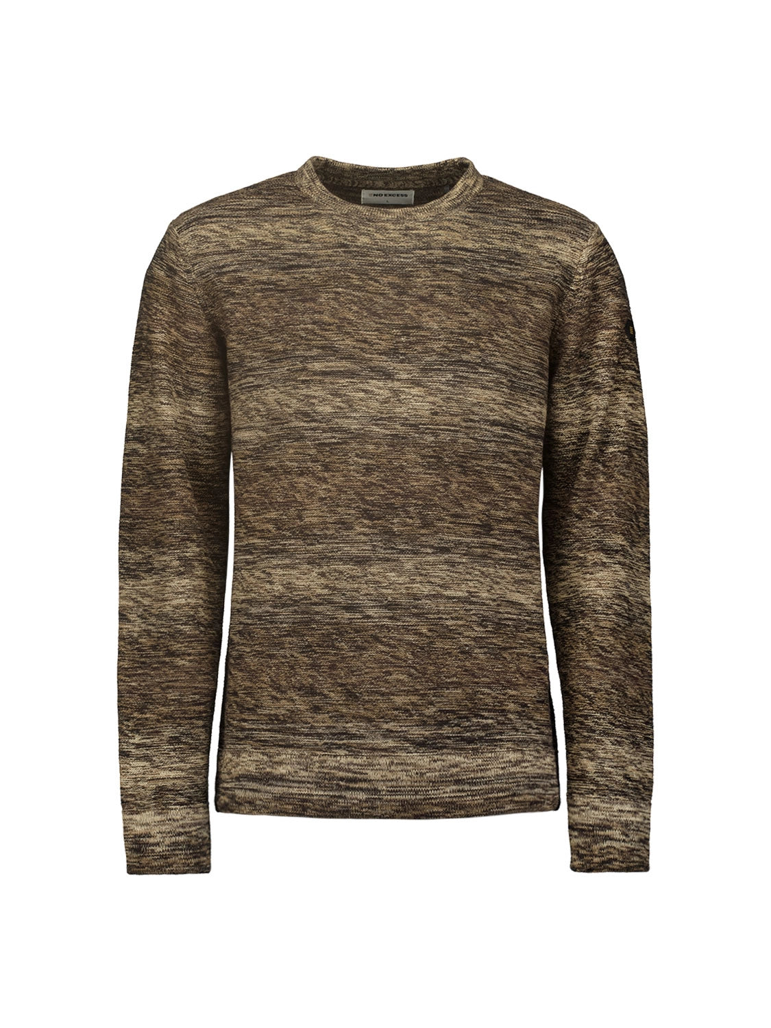 NO EXCESS DEGRADE COLOUR CABLE JACQUARD CREWNECK PULLOVER 25230935