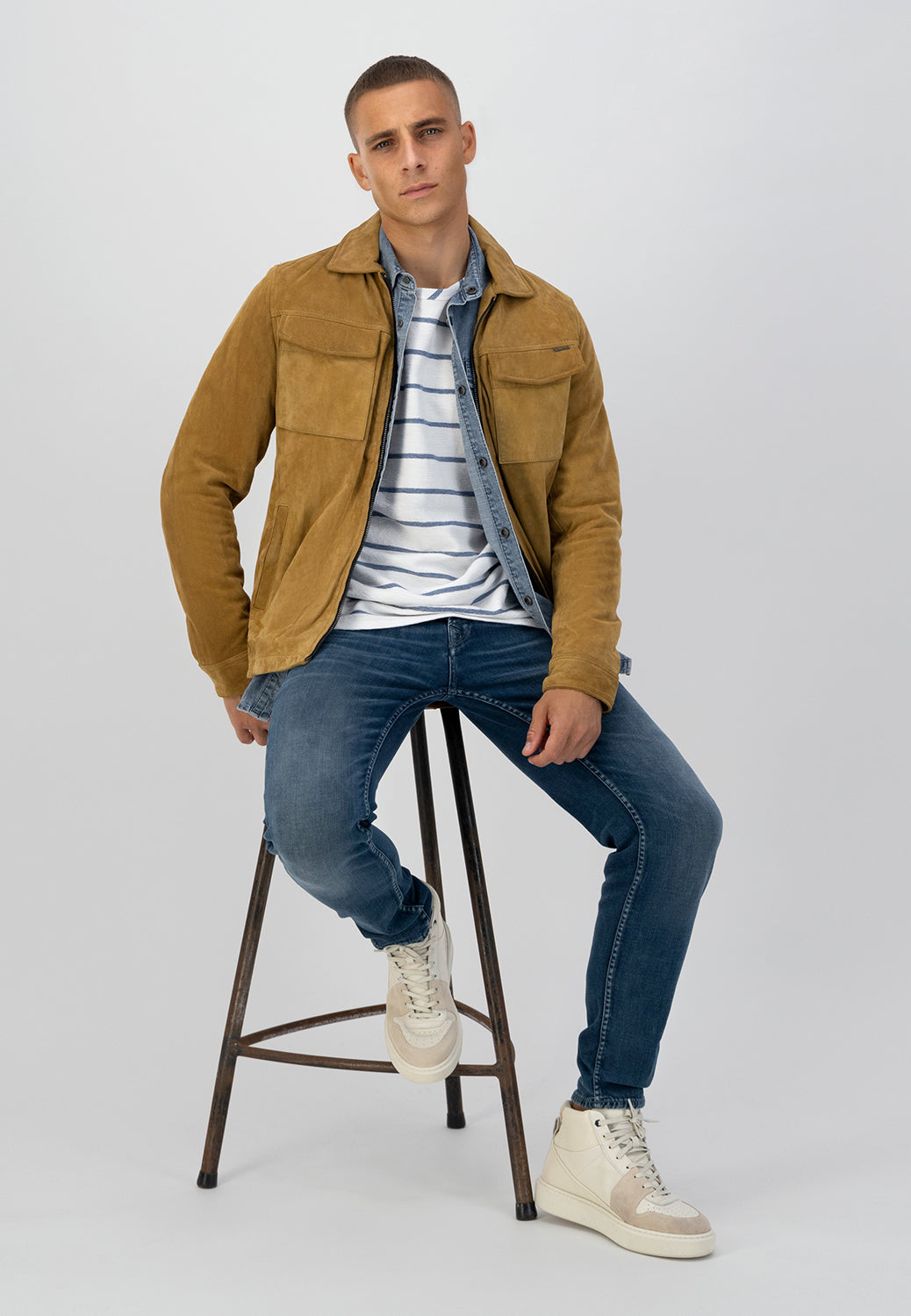 DSTREZZED SUEDE JACKET 303722 Hartfords Menswear