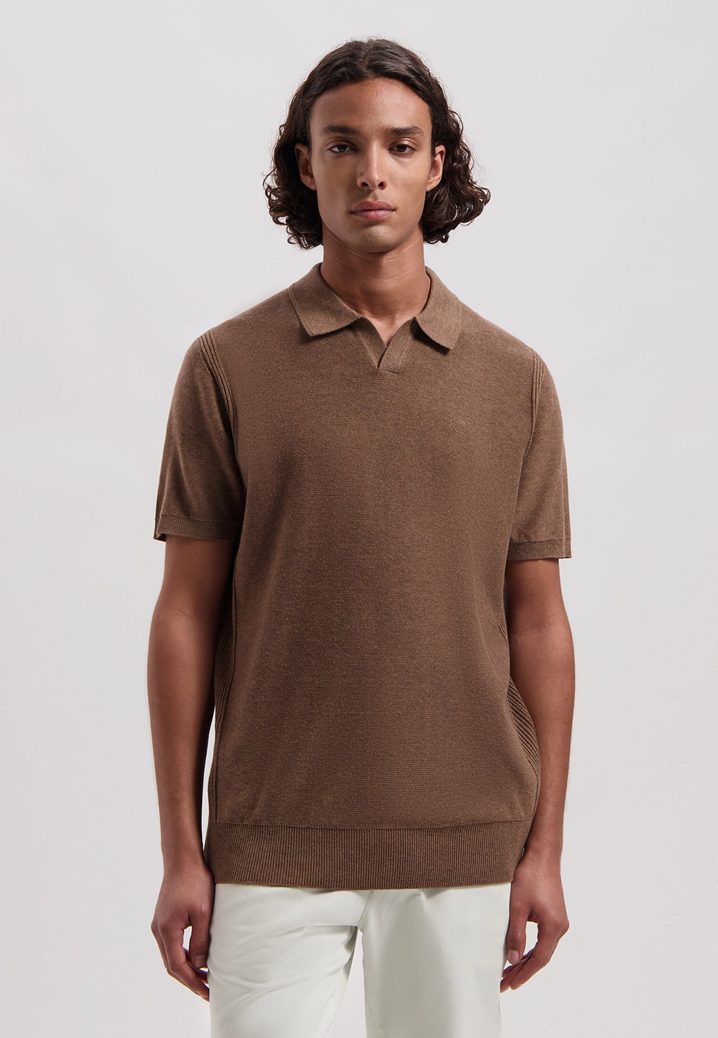 Dstrezzed Mercury Johnny Collar Polo Stylish Short Sleeve in Loden Frost Hartfords Menswear