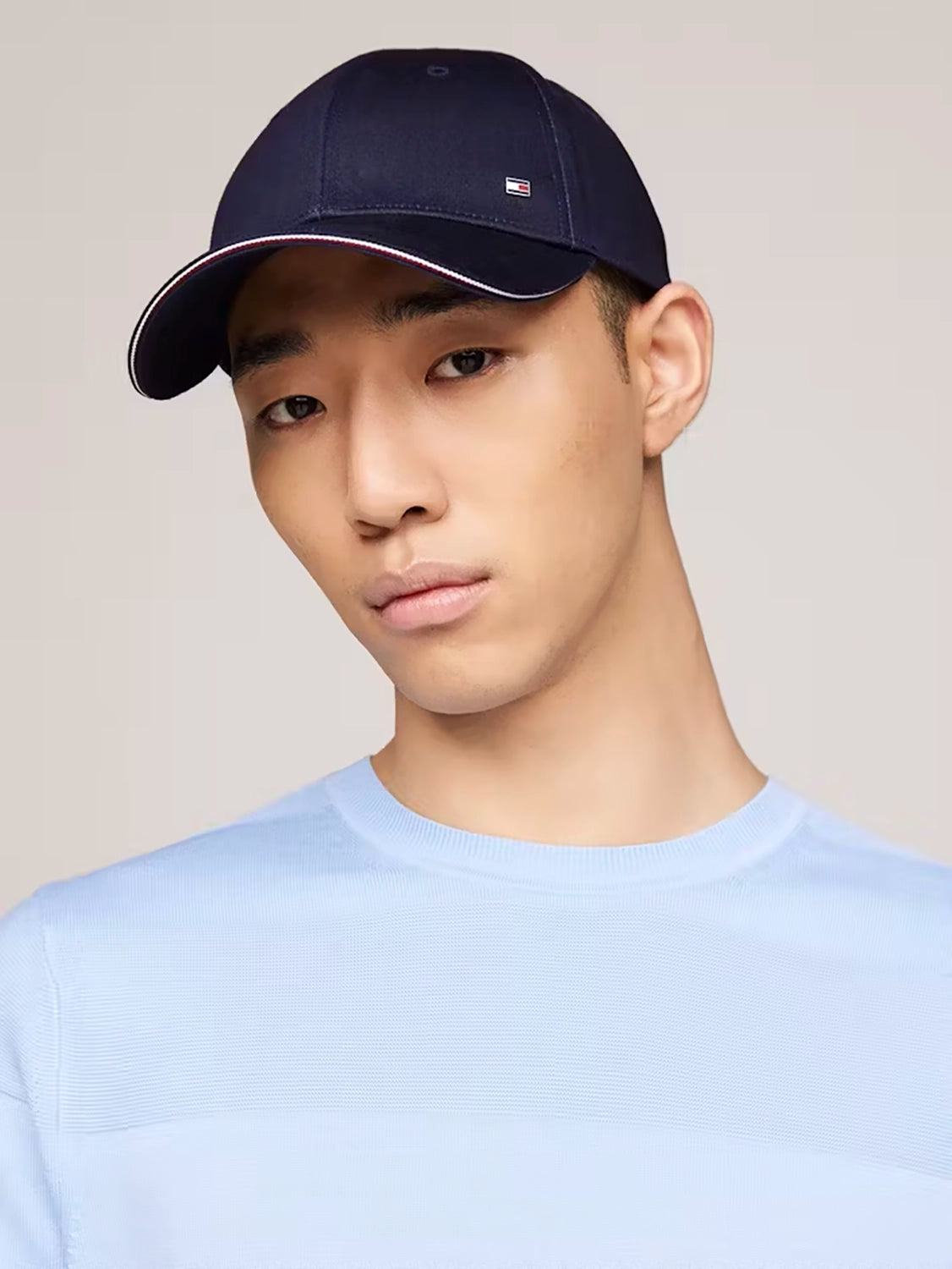 TOMMY HILFIGER CORPORATE 6 PANEL COTTON BASEBALL CAP AM0AM12534