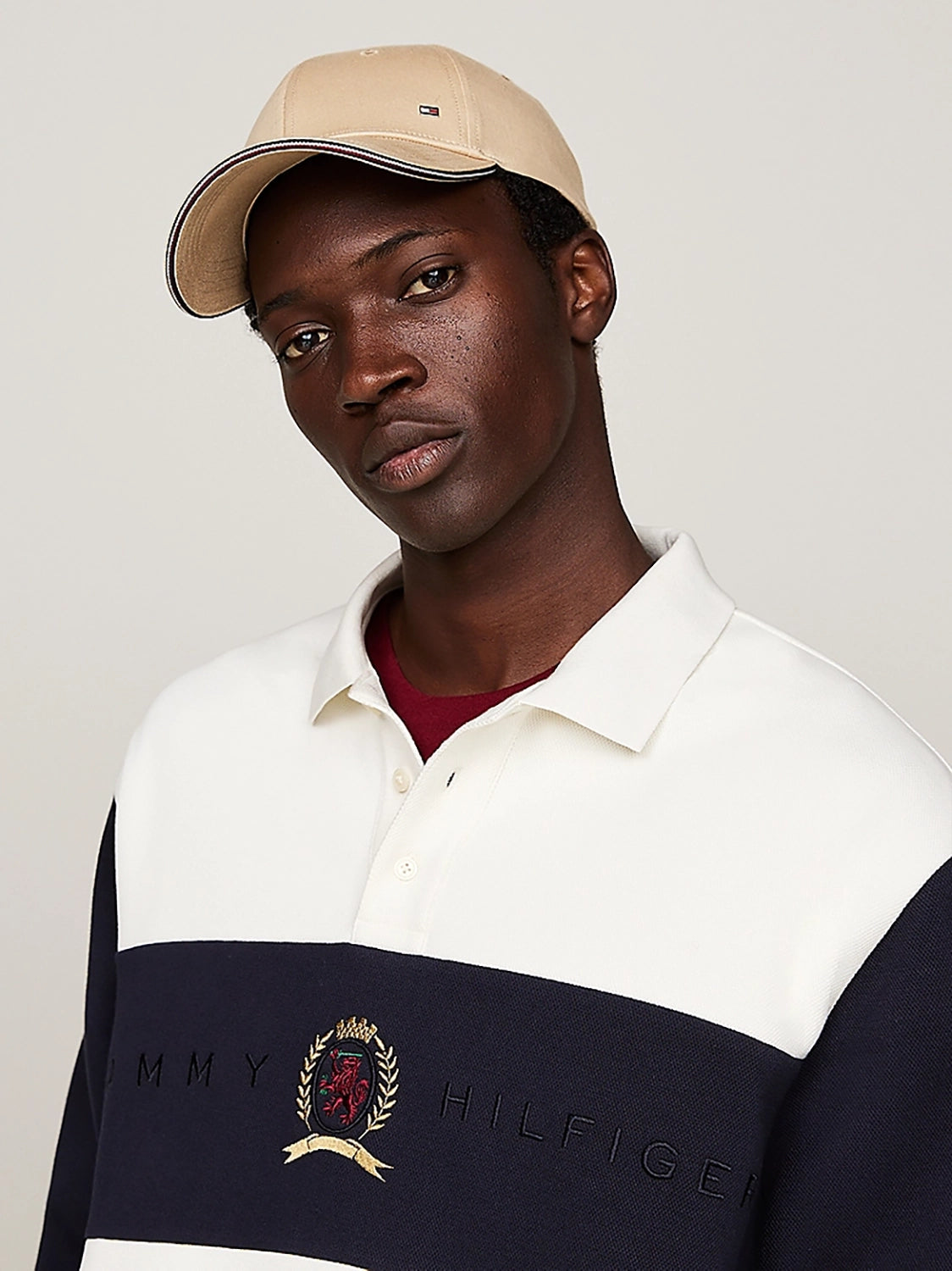 TOMMY HILFIGER CORPORATE 6 PANEL COTTON BASEBALL CAP AM0AM12534