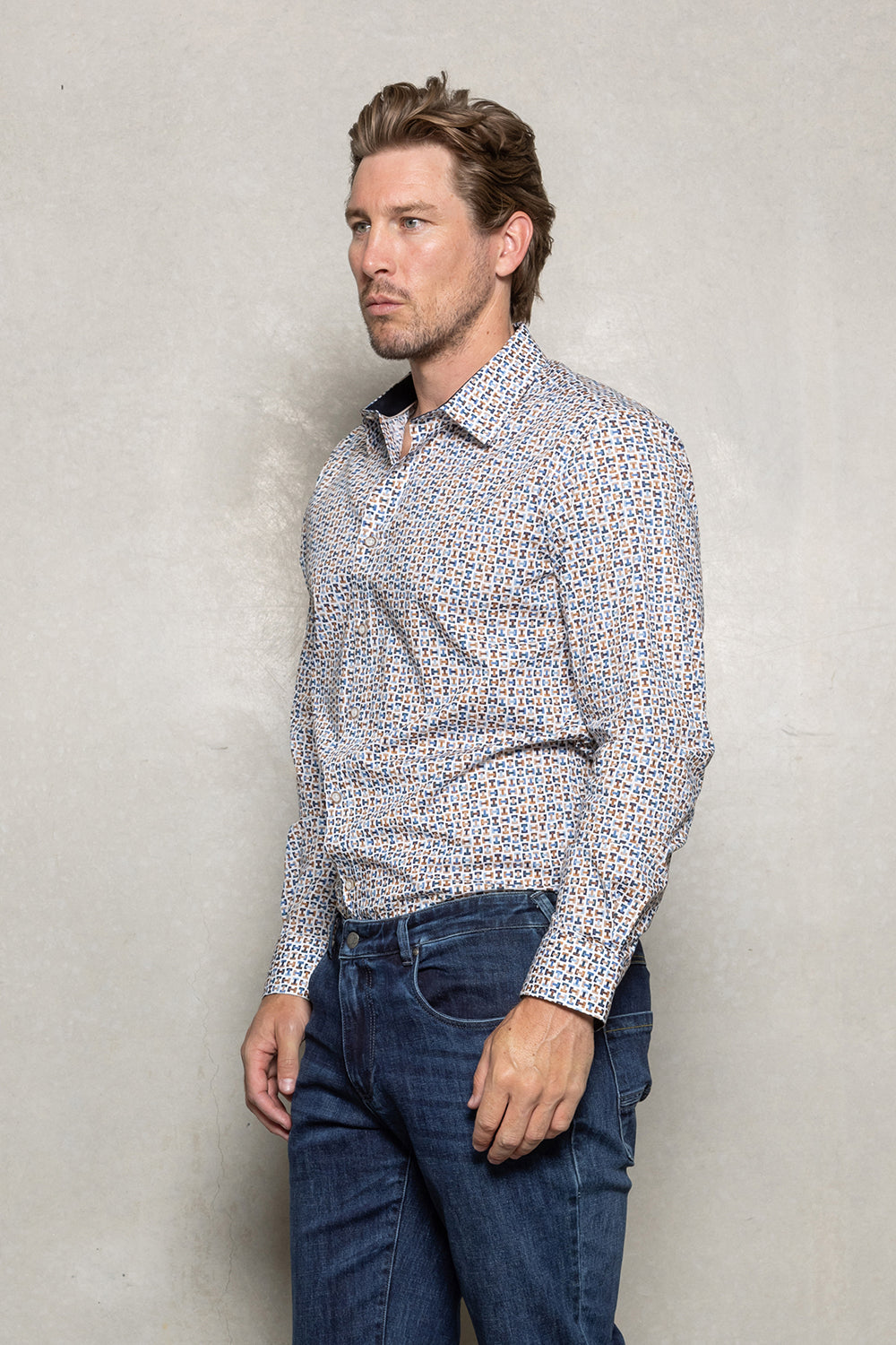 CUTLER & CO BLAKE ALL OVER PRINT L/S SHIRT CW21309
