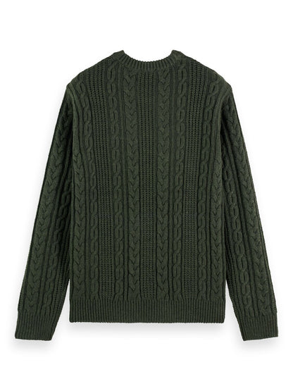 SCOTCH & SODA WOOL-BLEND STRUCTURED CABLE KNIT 169257