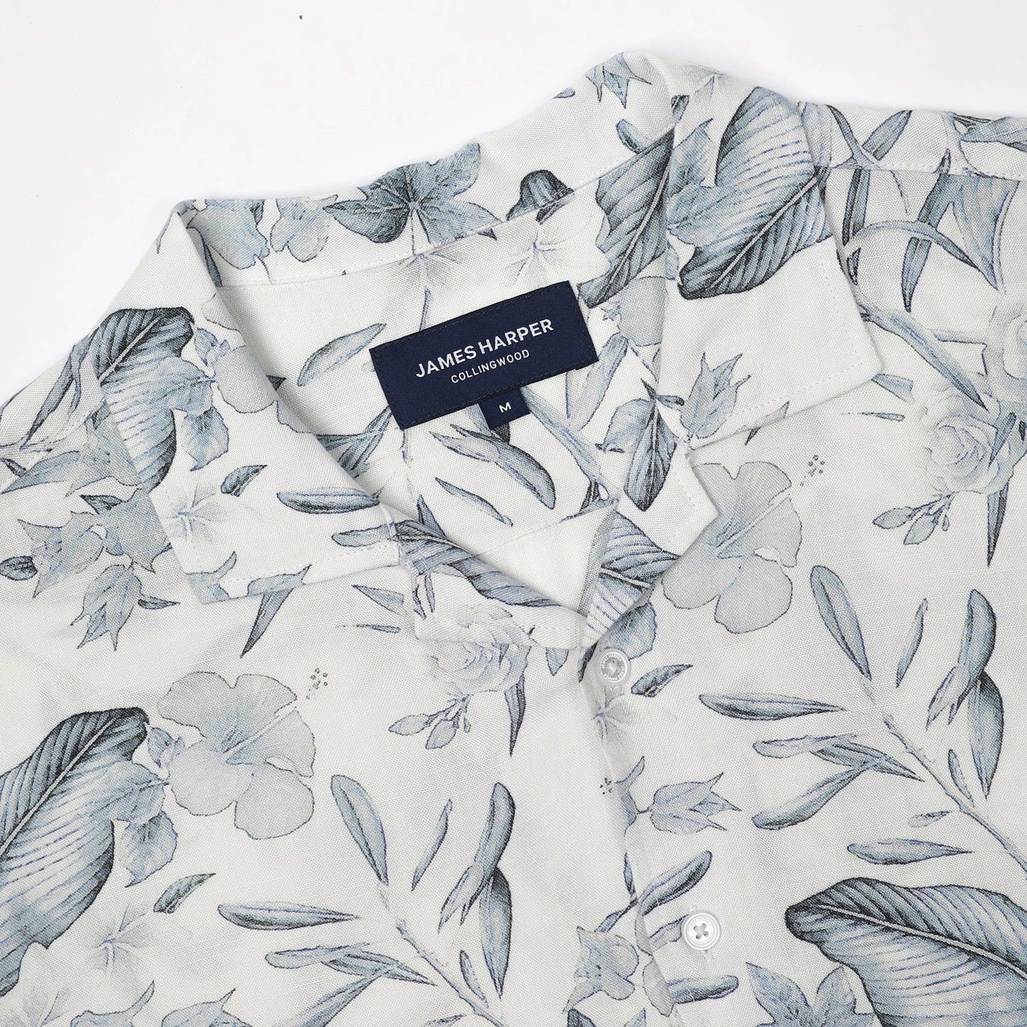 JAMES HARPER RELAXED FIT CUBAN COLLAR BORDER S/S SHIRT JHS572