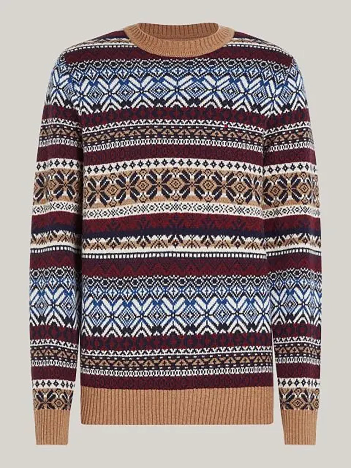 TOMMY HILFIGER WOOL BLEND GIFTING FAIRISLE CREW NECK KNIT MW0MW37026