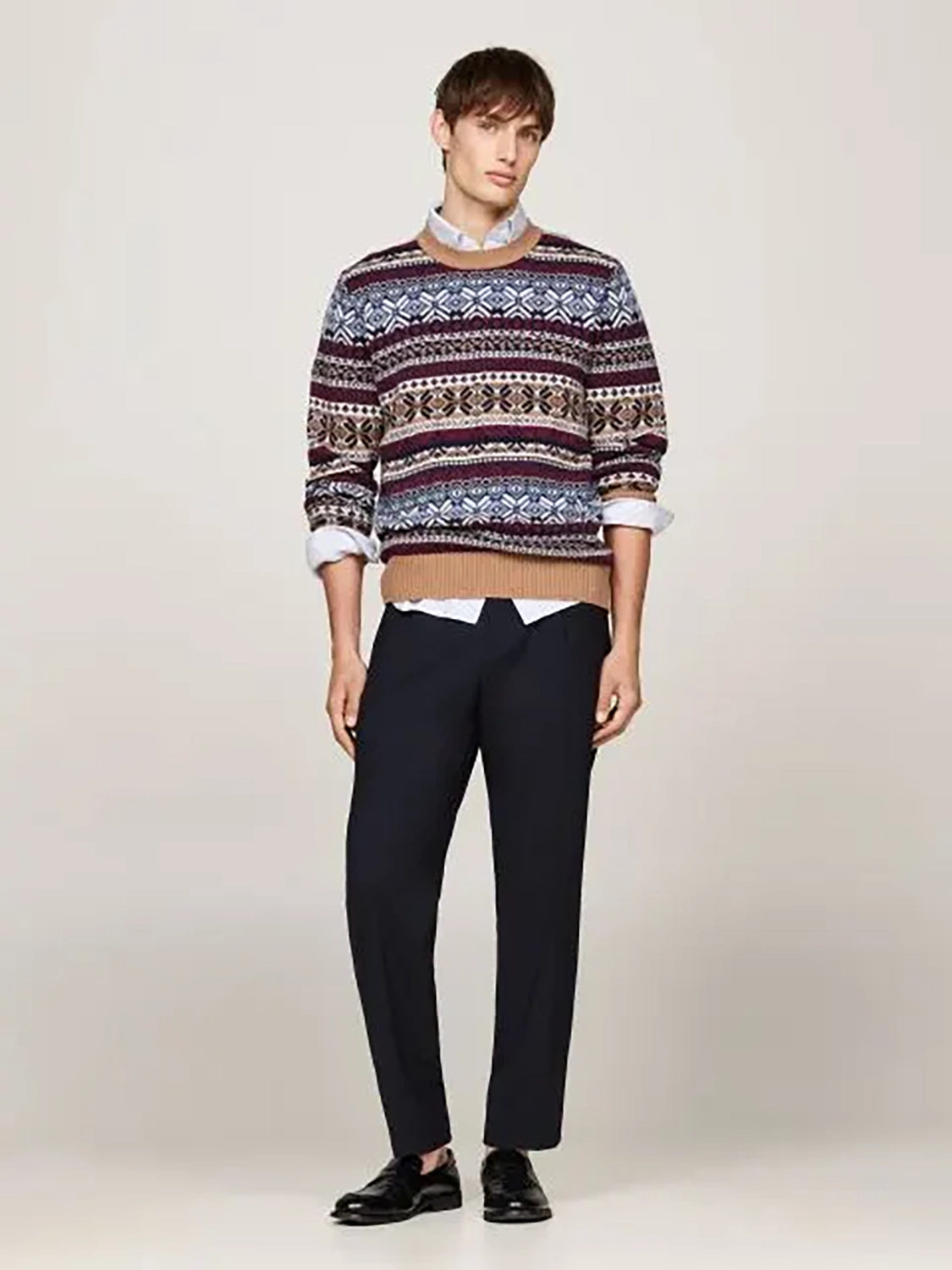 TOMMY HILFIGER WOOL BLEND GIFTING FAIRISLE CREW NECK KNIT MW0MW37026