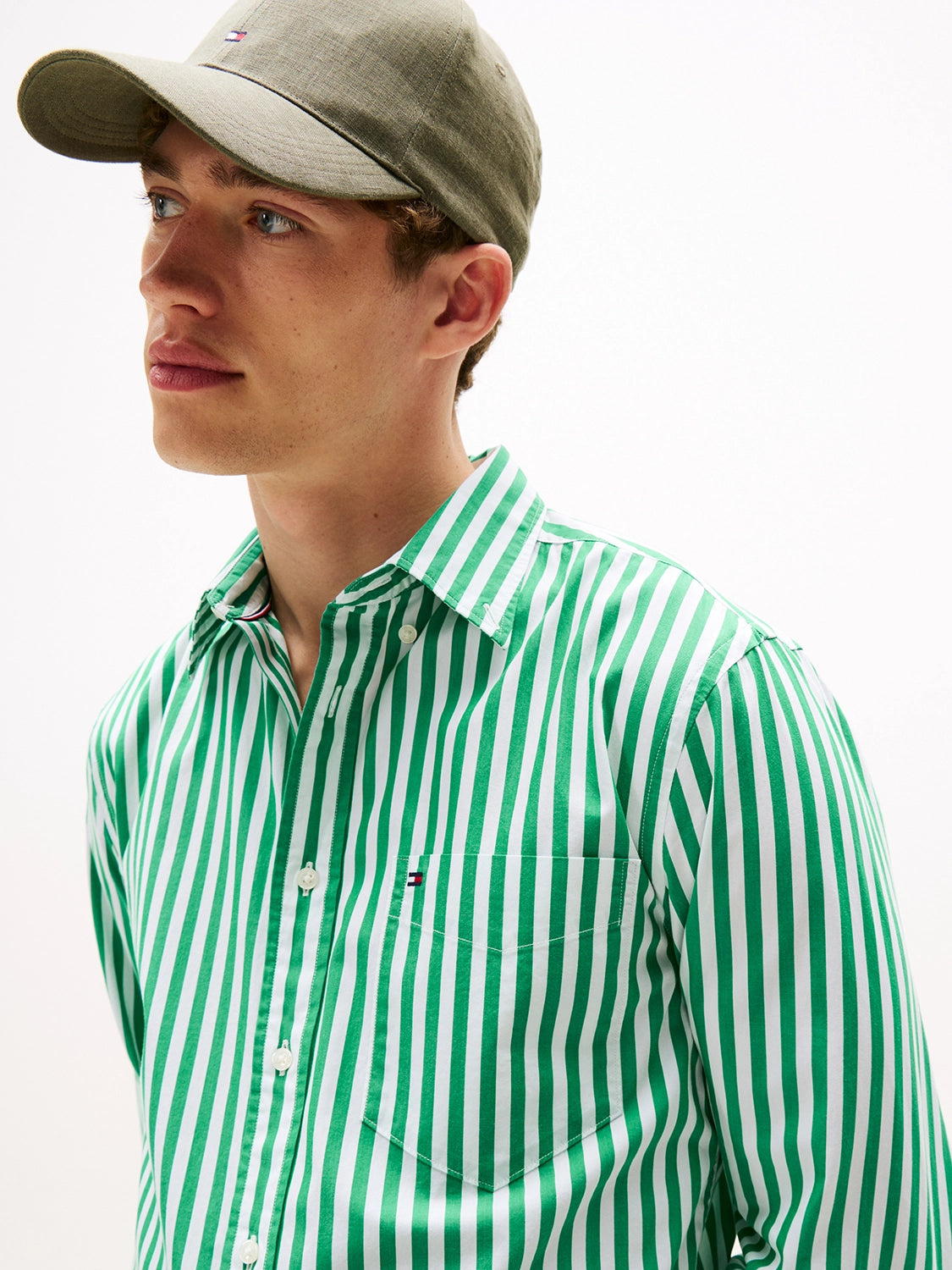 TOMMY HILFIGER COTTON POPLIN BOLD STRIPE L/S SHIRT MW0MW39451