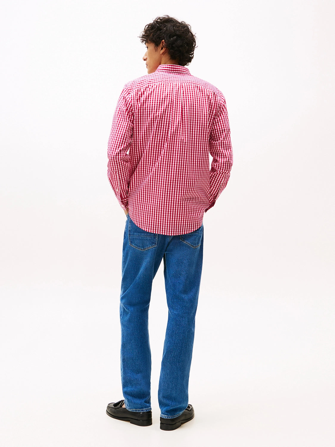 TOMMY HILFIGER COTTON POPLIN MINI GINGHAM CHECK L/S SHIRT MW0MW39452