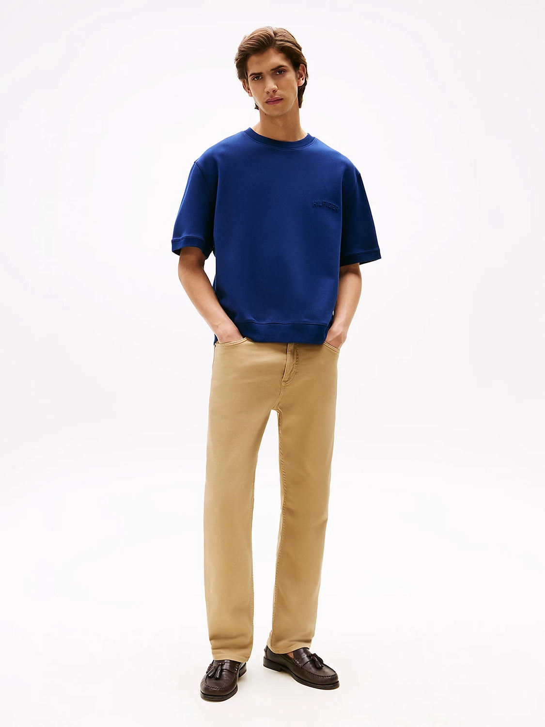 TOMMY HILFIGER SMALL EMBOSSED S/S SWEATSHIRT MW0MW39864