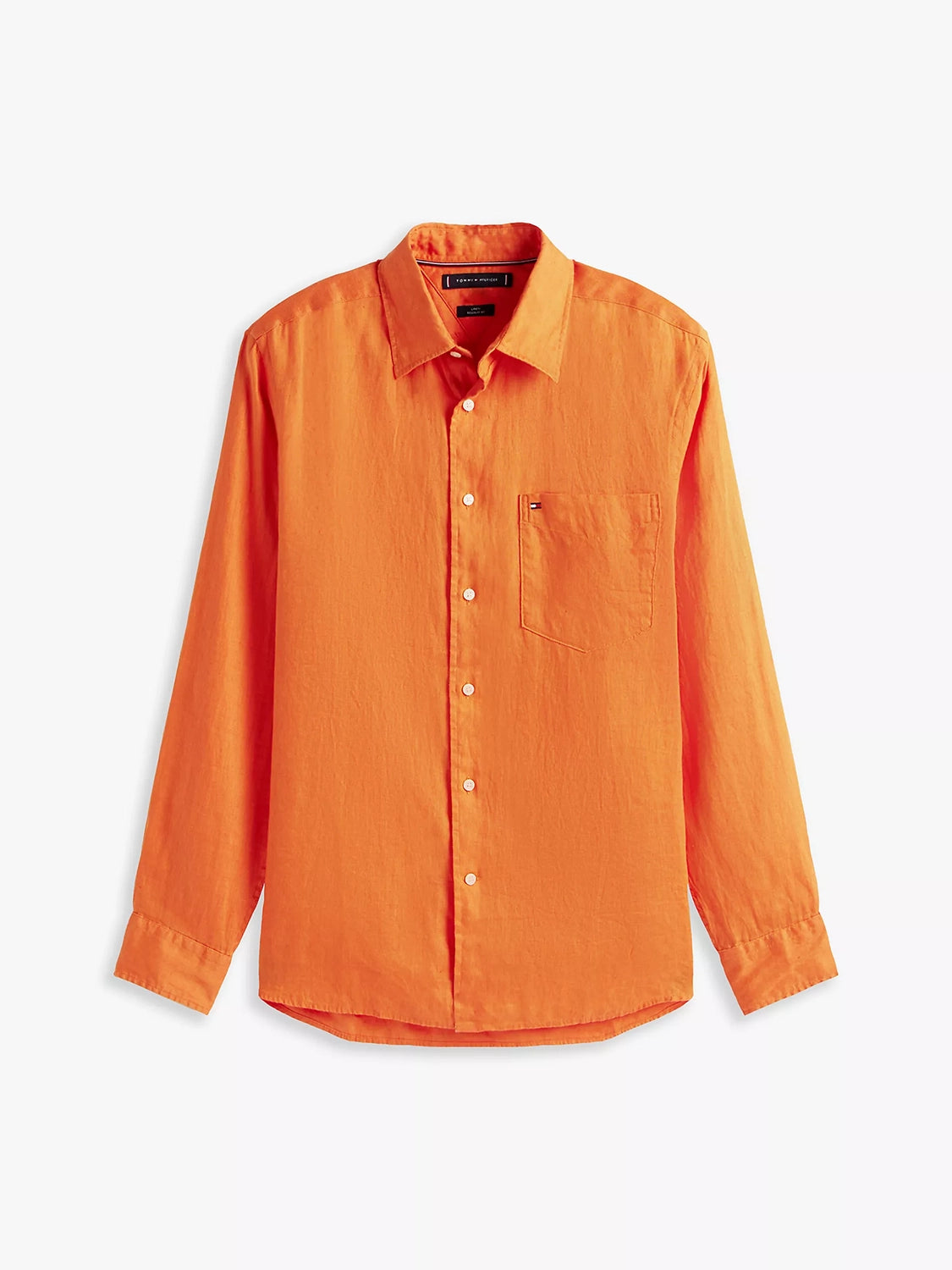 TOMMY HILFIGER PIECE DYE REG FIT L/S LINEN SHIRT MW0MW39425